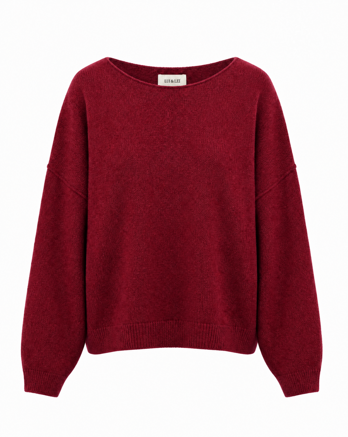 Strickpullover mit U-Boot-Ausschnitt