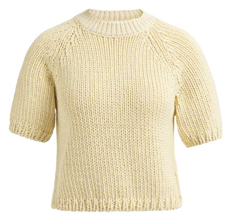 Yaya Strickpullover Reed Yellow Dessin