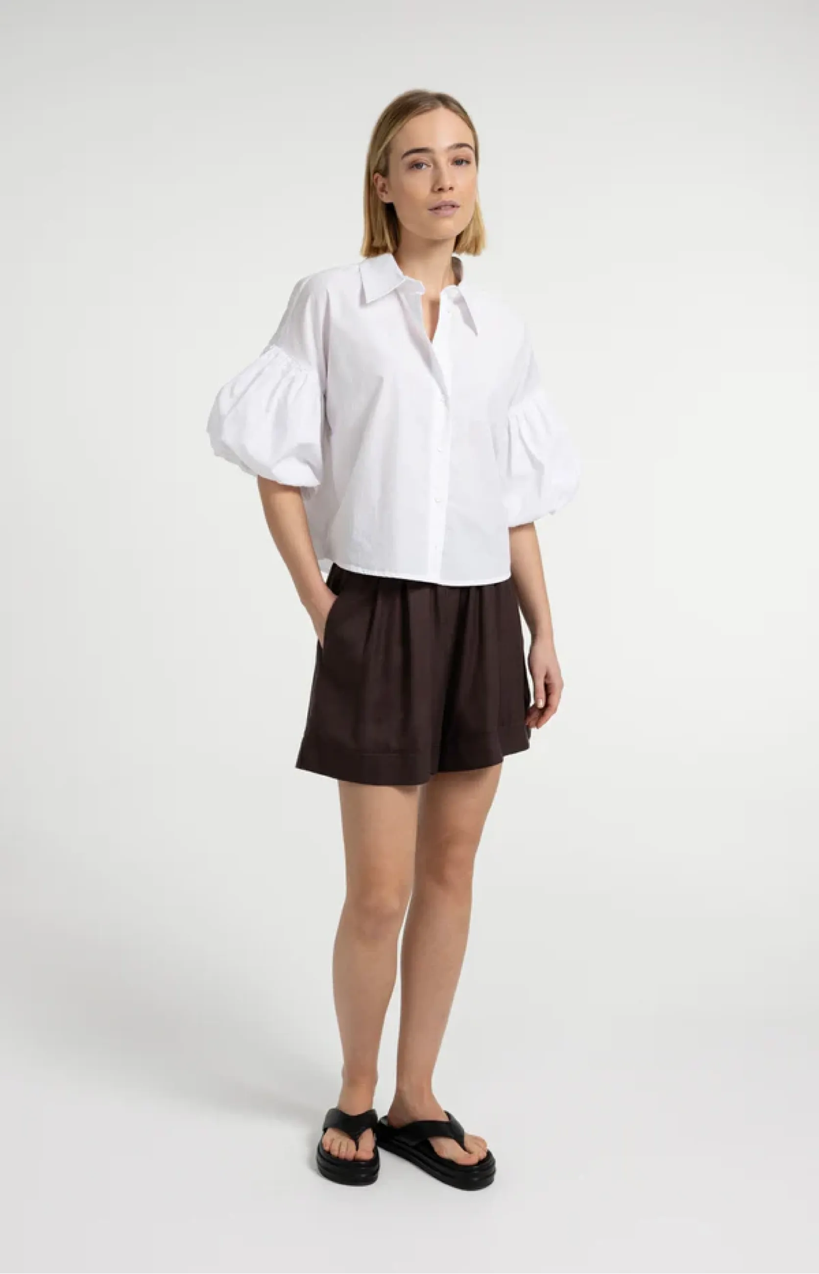 Bluse mit Ballonärmeln