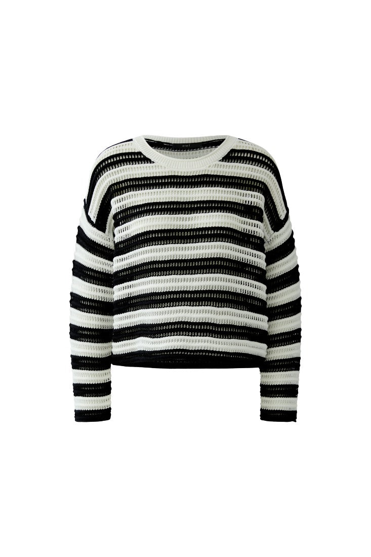 Strickpullover in Häkeloptik