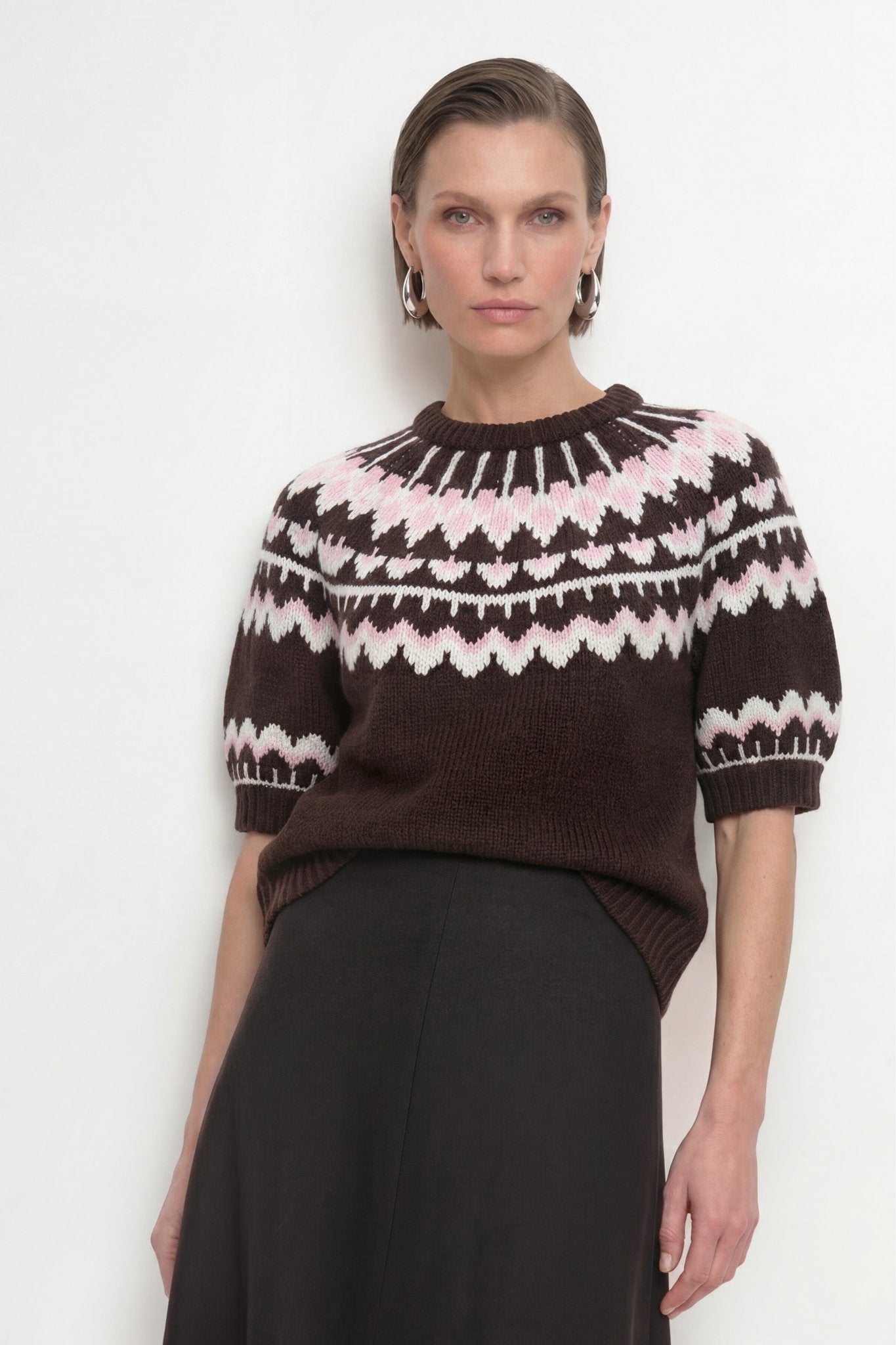 Strickpullover mit Abstraktem-Muster