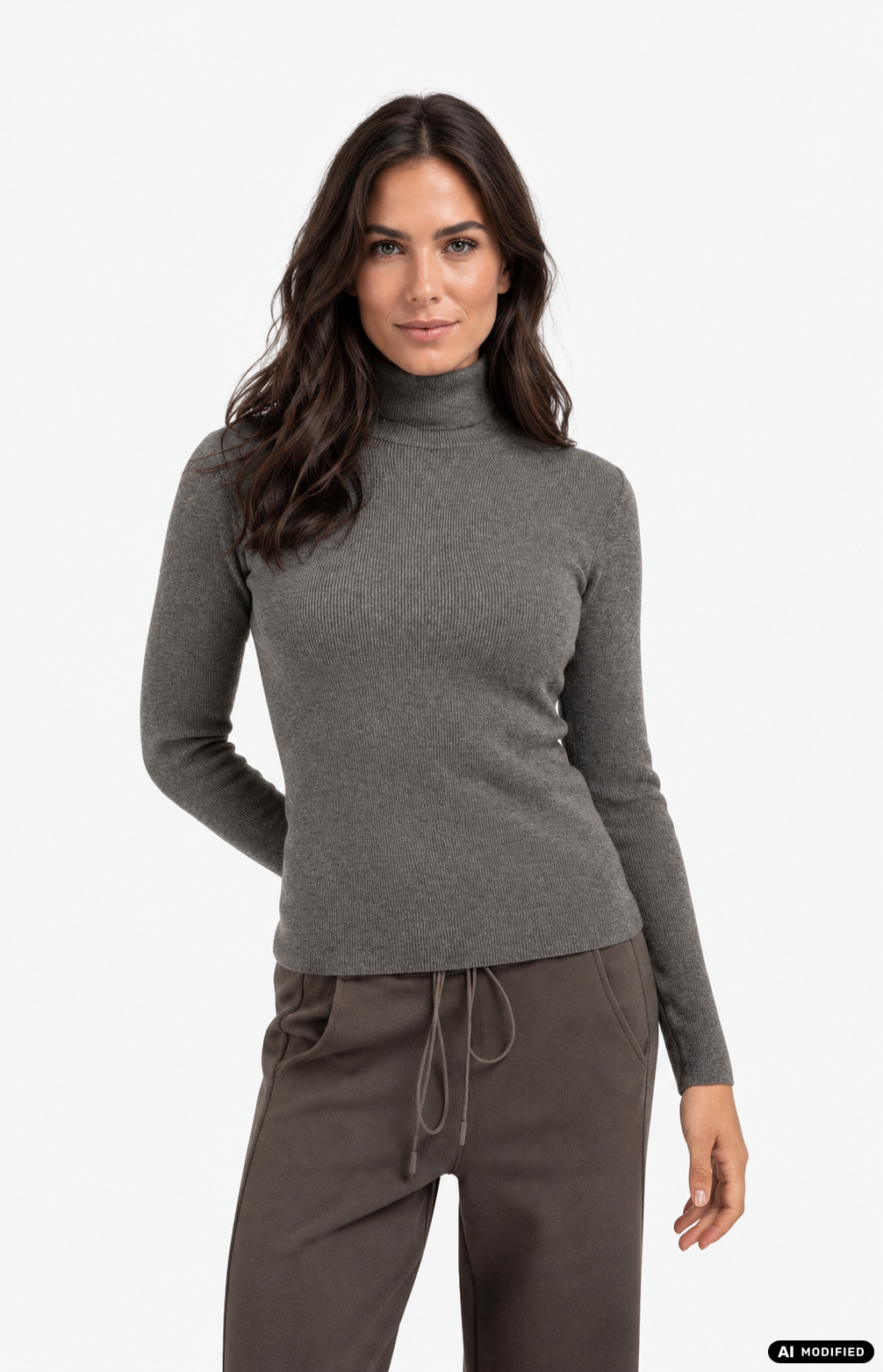 Strickpullover mit Rollkragen