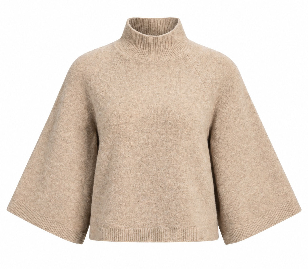 Pullover mit weiten Ärmeln und hohem Kragen