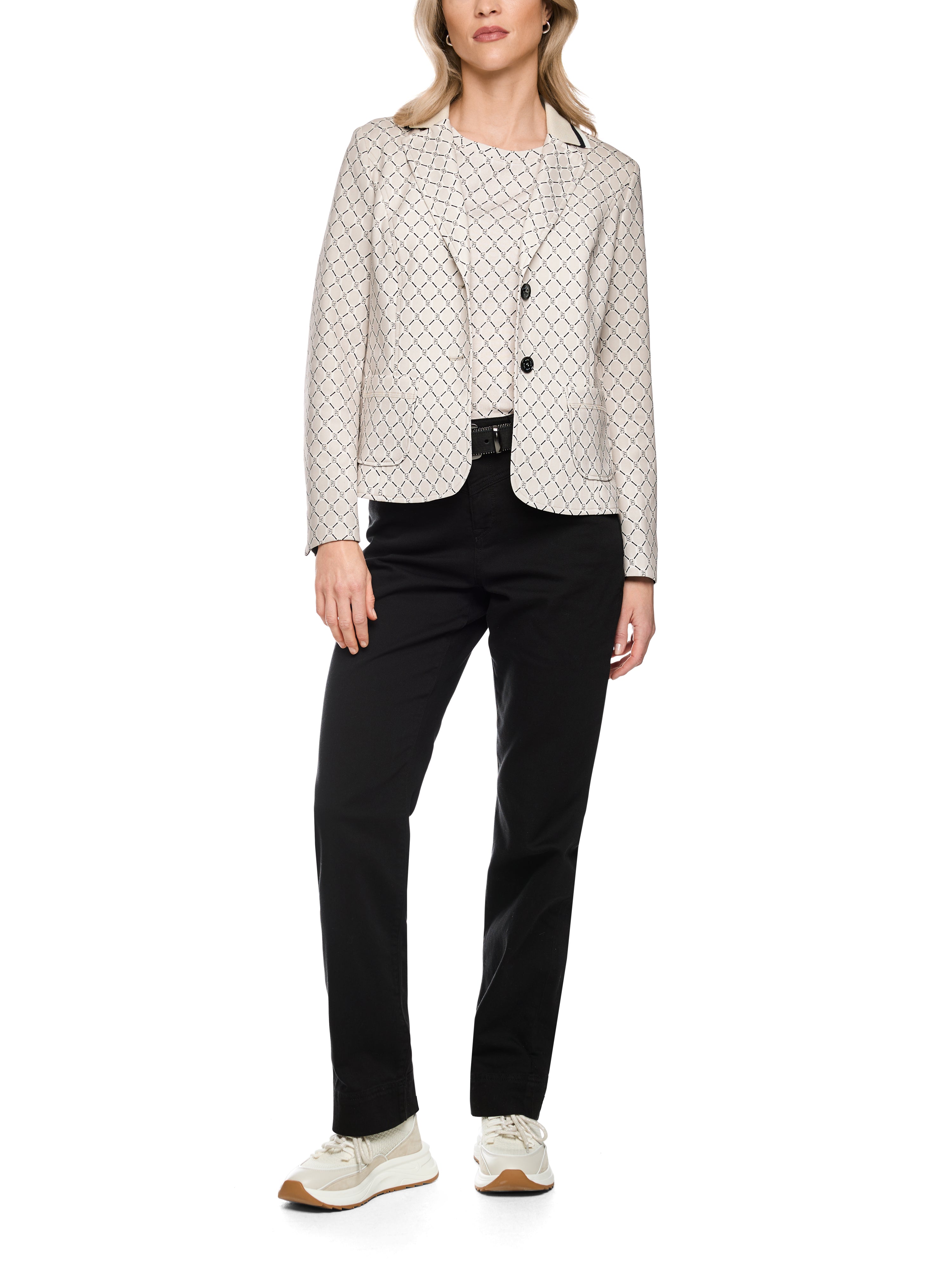 Blazer mit Chain-Logo-Print