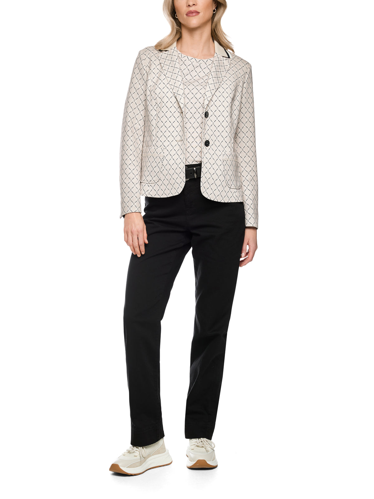 Blazer mit Chain-Logo-Print