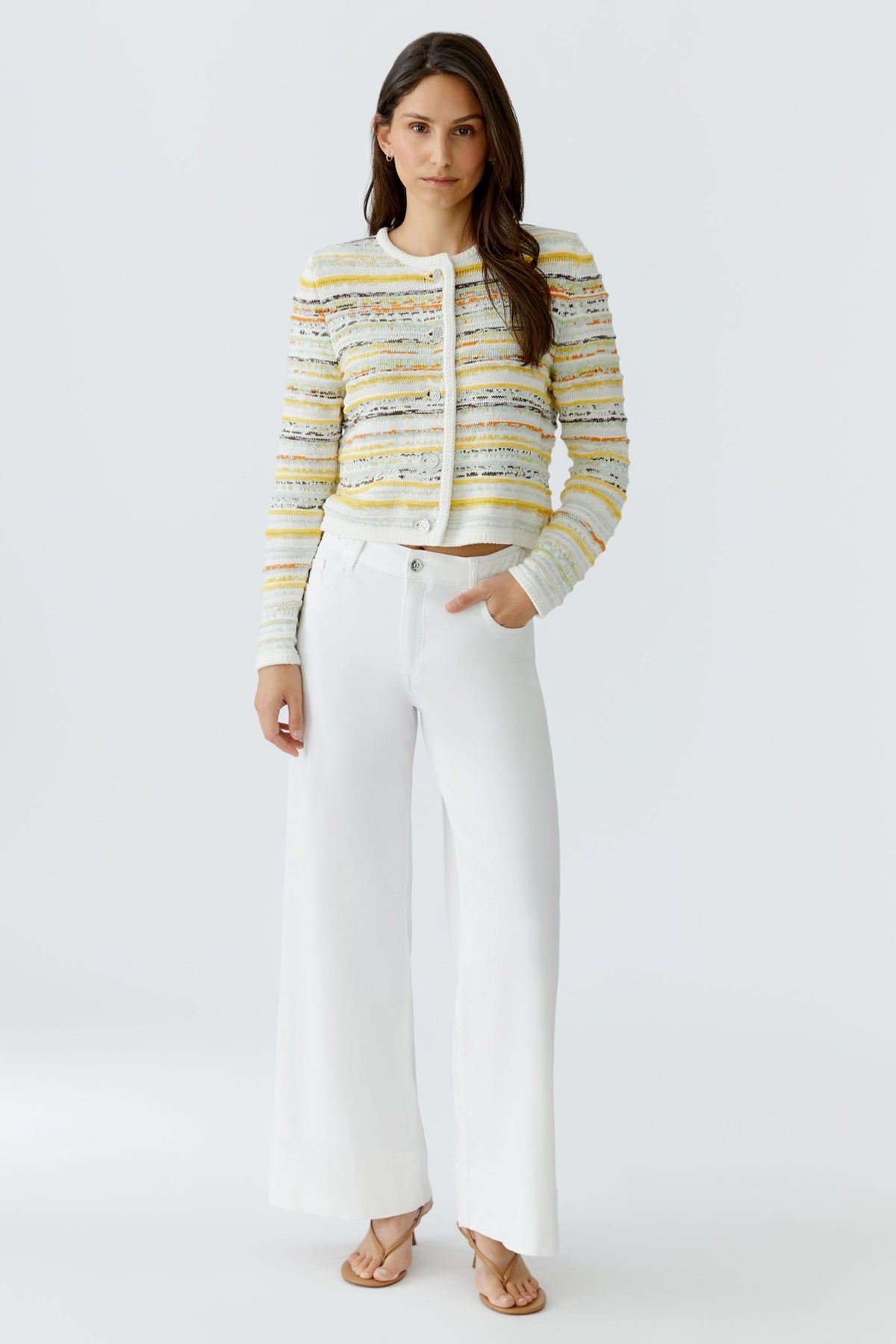 Strickjacke in Multicolor-Jacquard