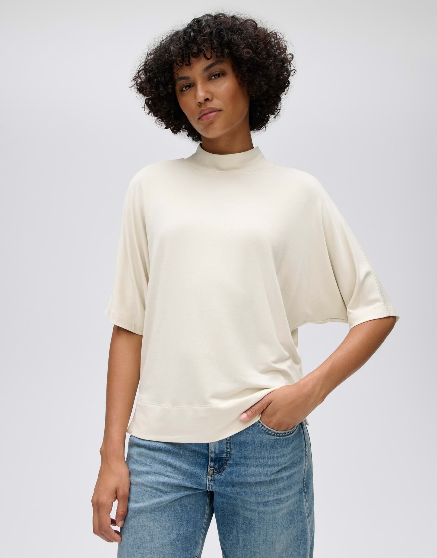 Jerseyshirt aus Viskose Mix
