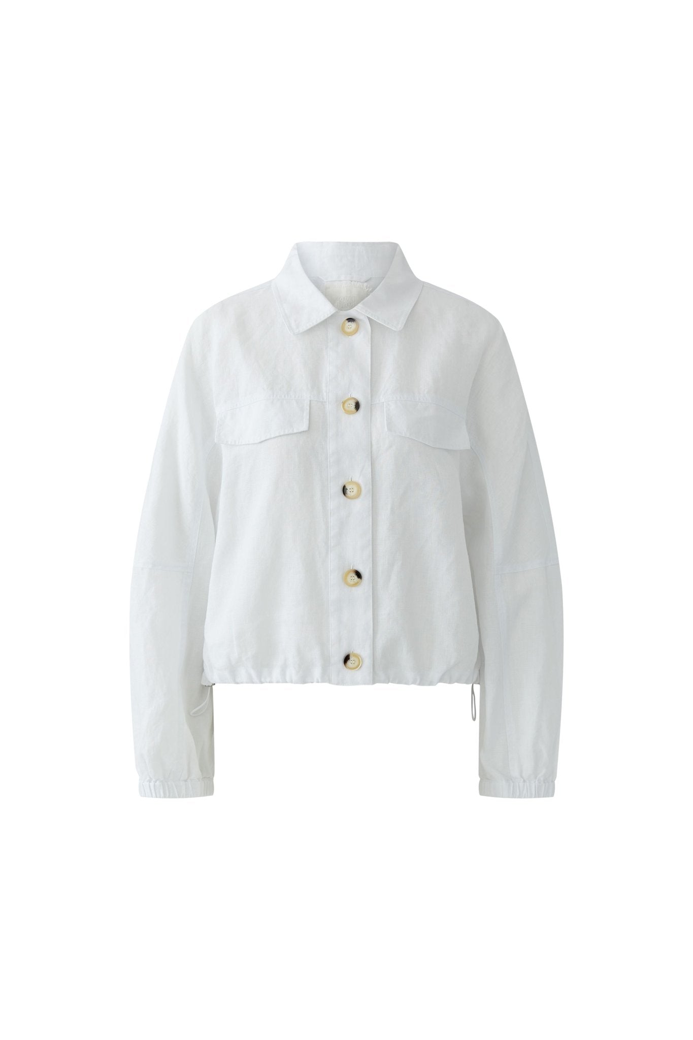Leinenjacke mit Knopfleiste