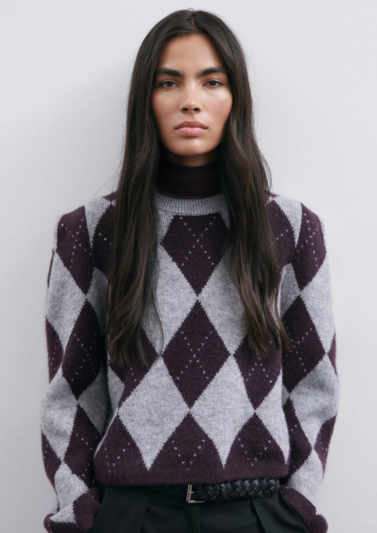 Strickpullover mit Argyle-Muster