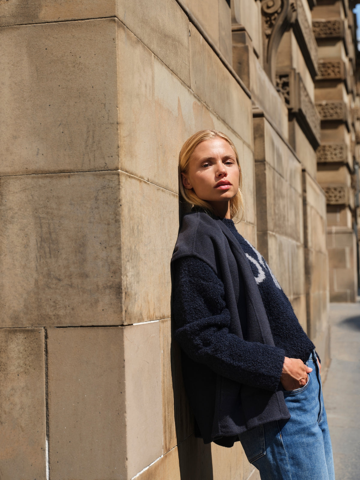 Oversize-Weste aus Wollmischung