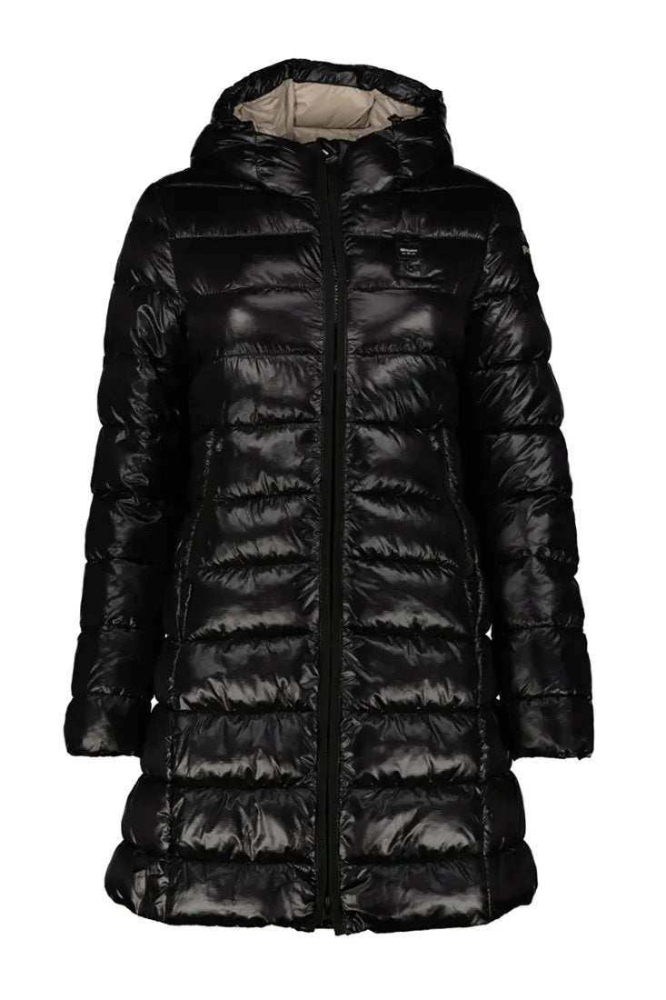 Blauer Daunenjacken Nero Interno Beige