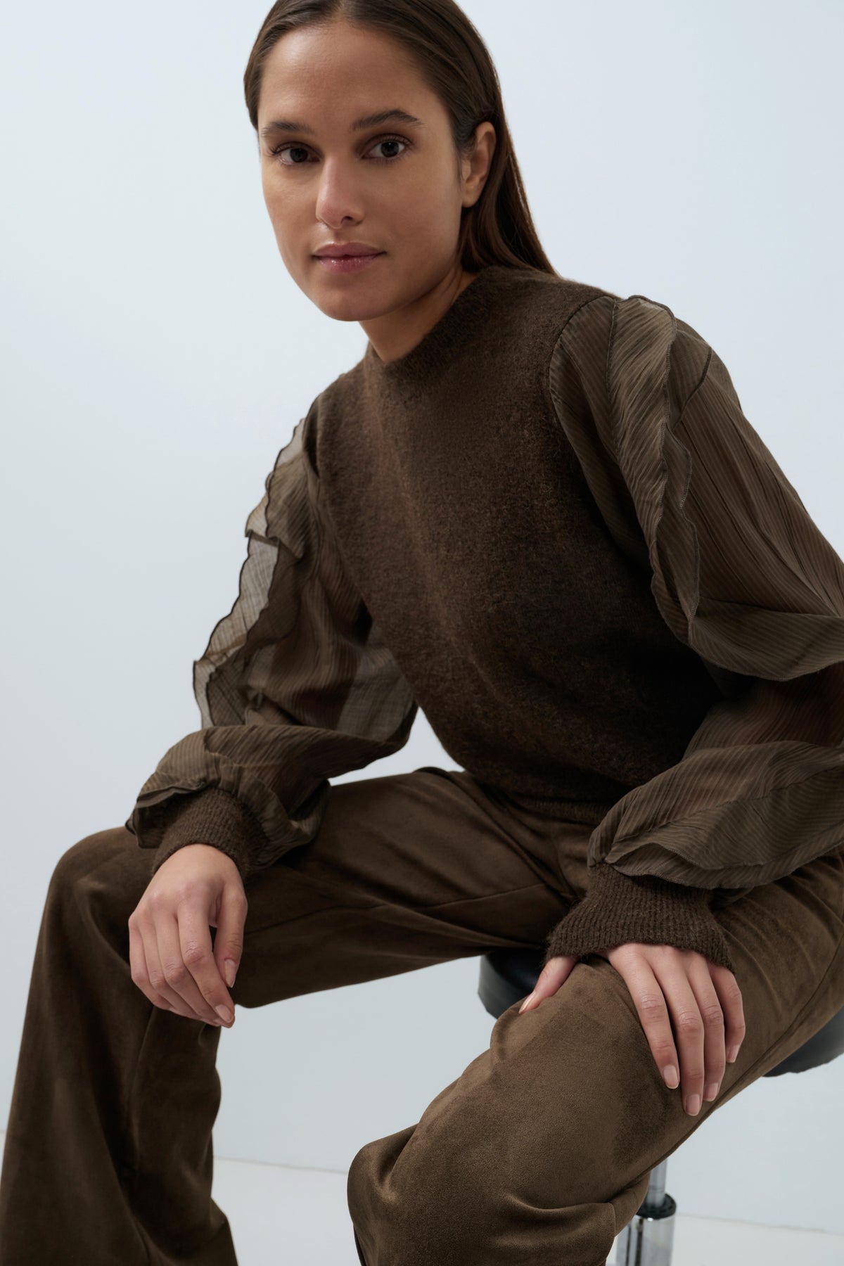 Pullover mit Rüschenärmeln