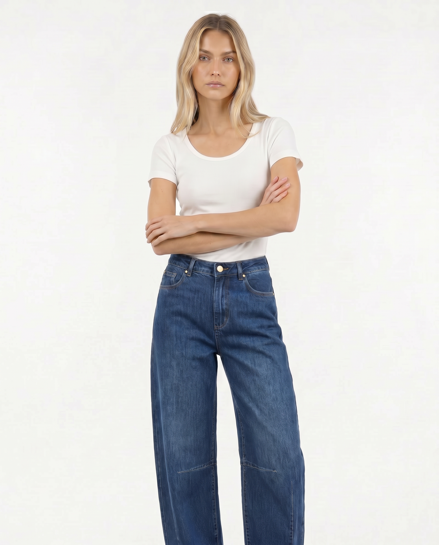 Jeanshose Relaxed Barrel Stretch Denim