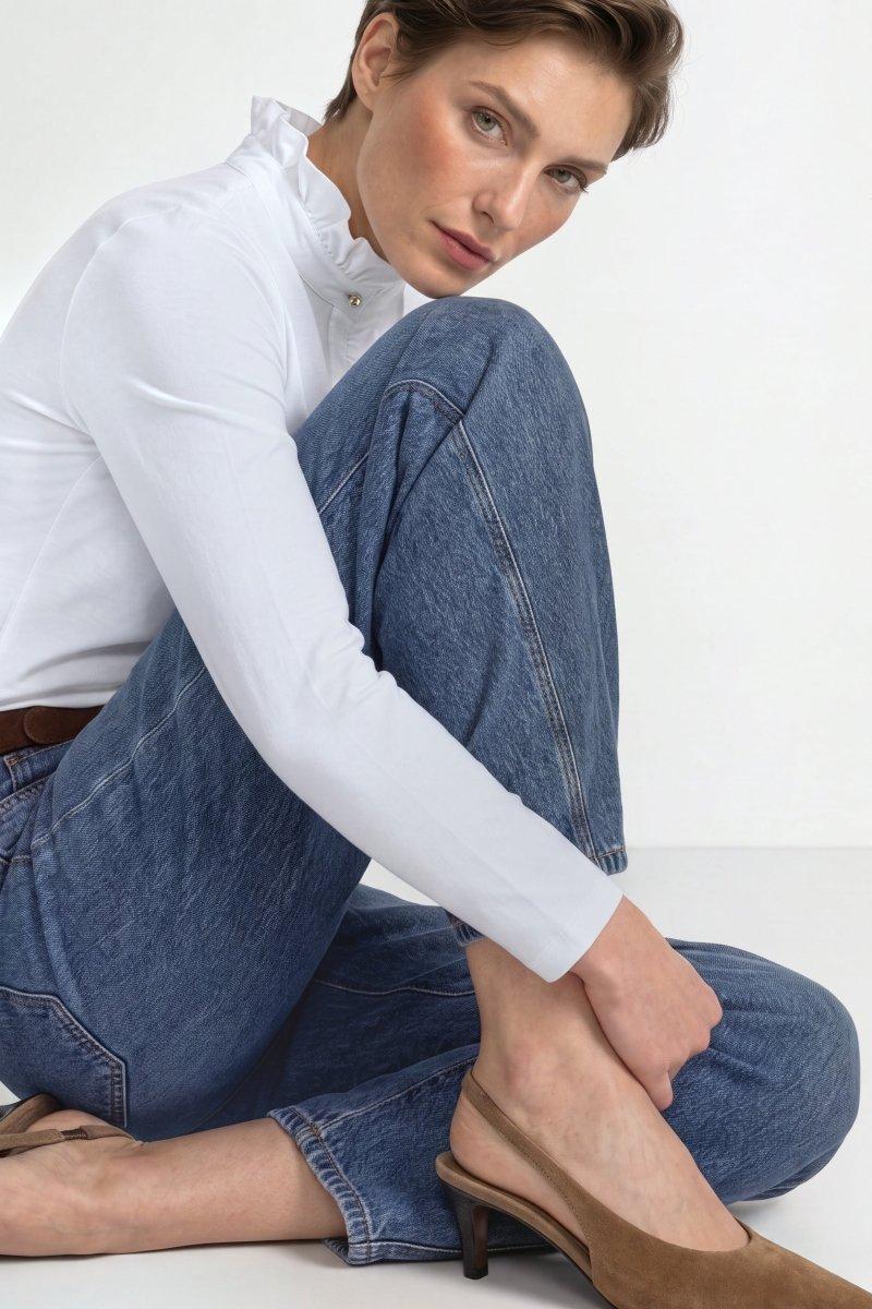 Longsleeve mit Rüschenkragen