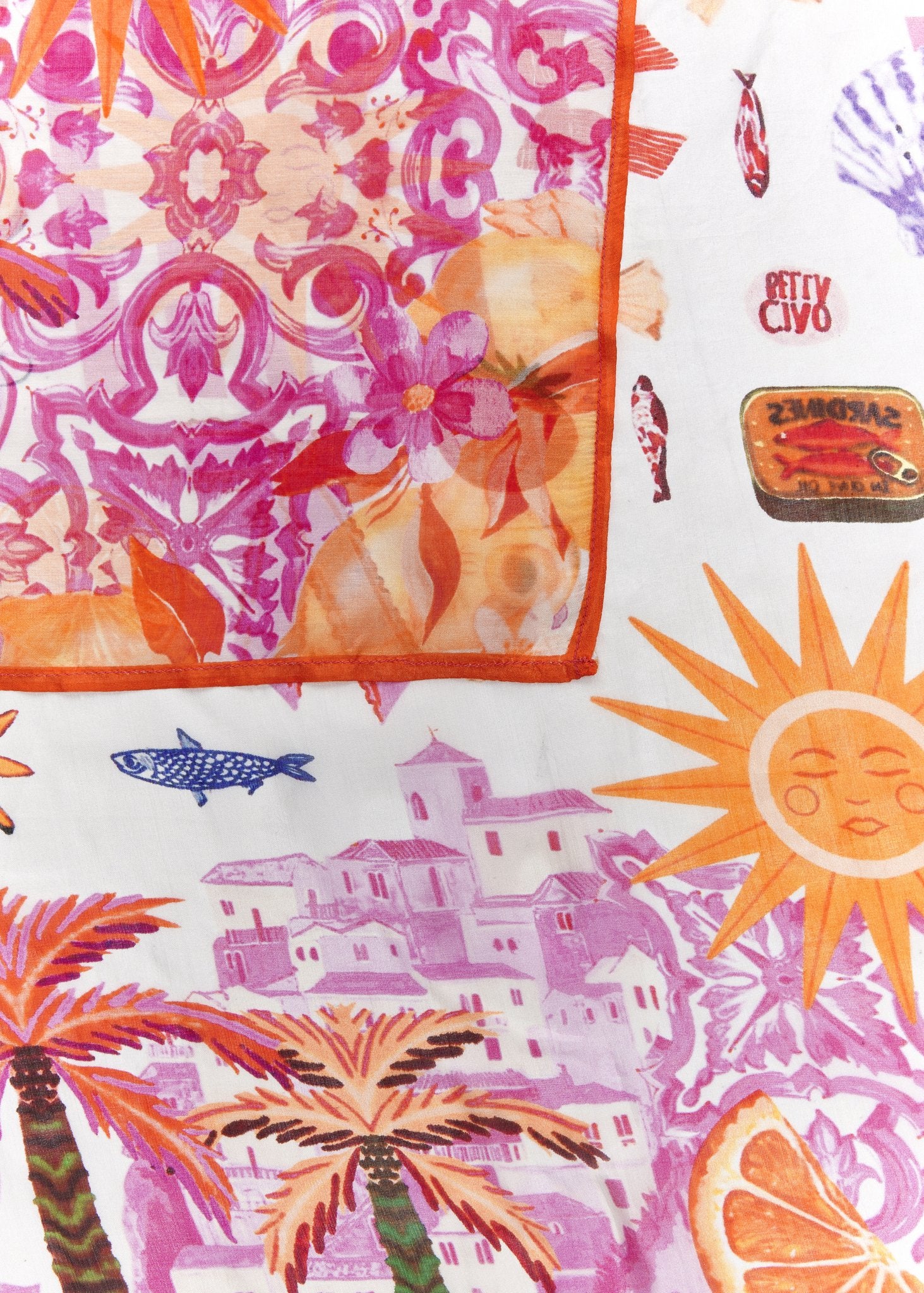 Tuch mit Sommer-Motiven