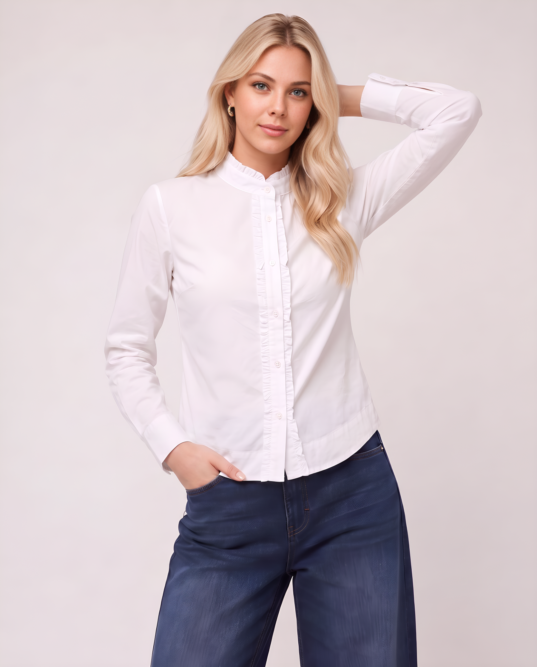 Bluse mit Raffung