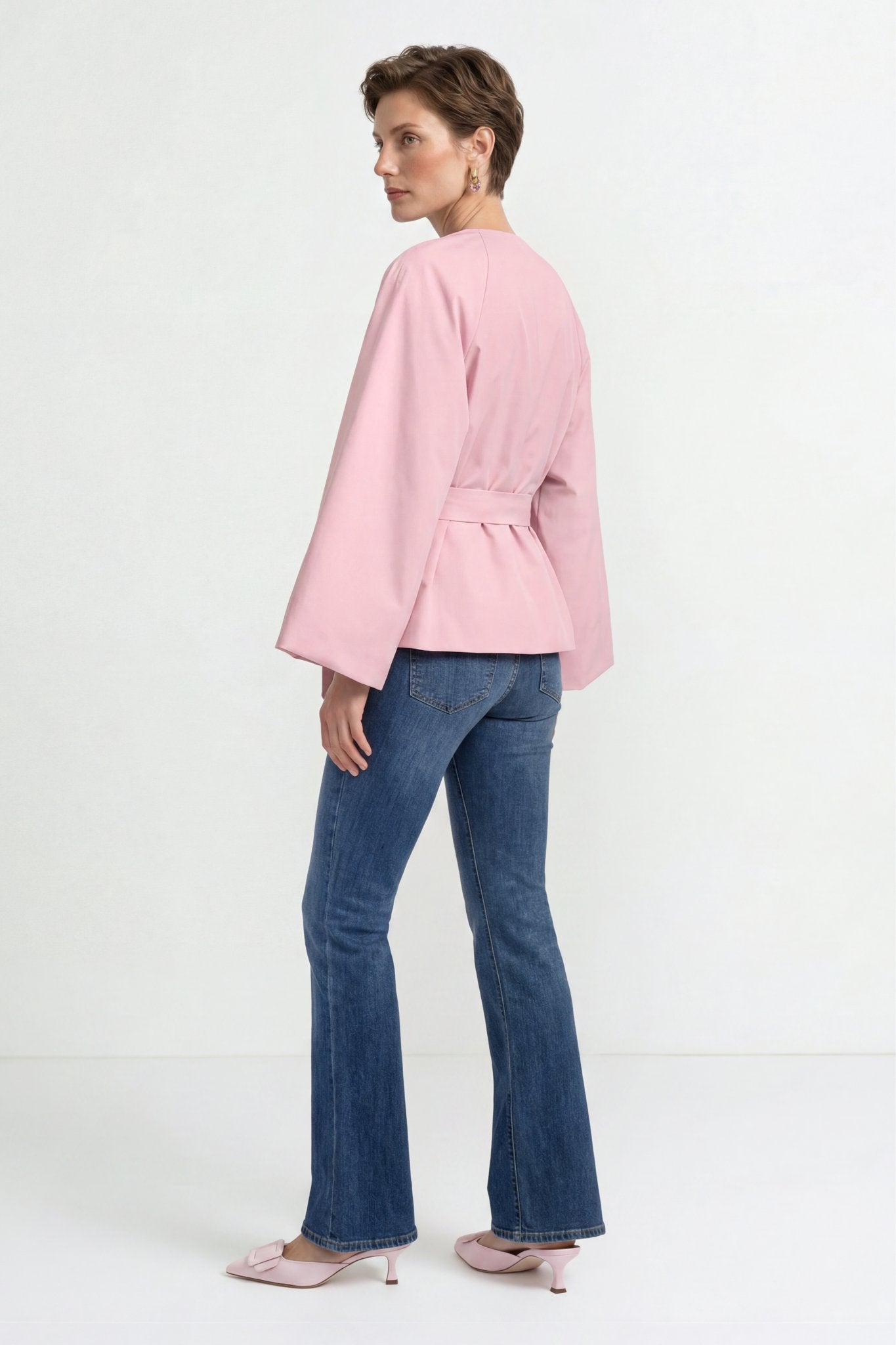 Bluse mit Bindegürtel