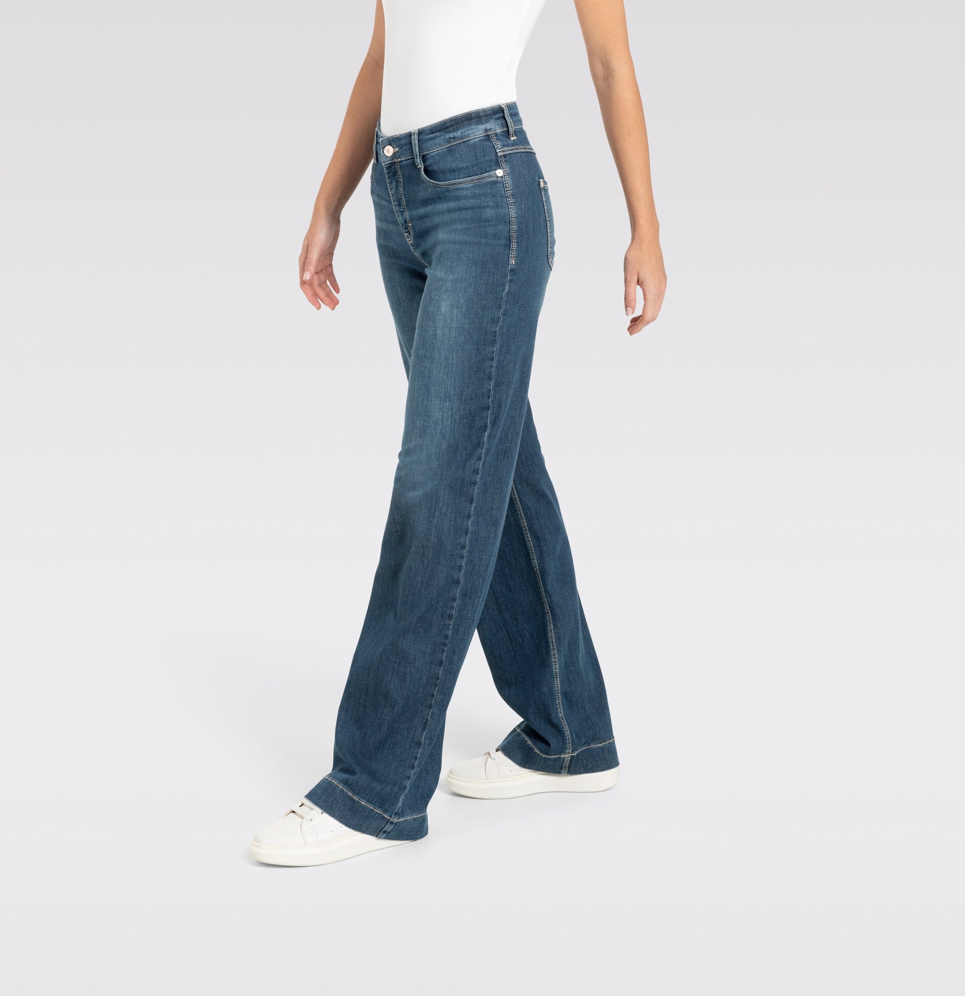 MAC Wide Leg Authentic Dark Blue
