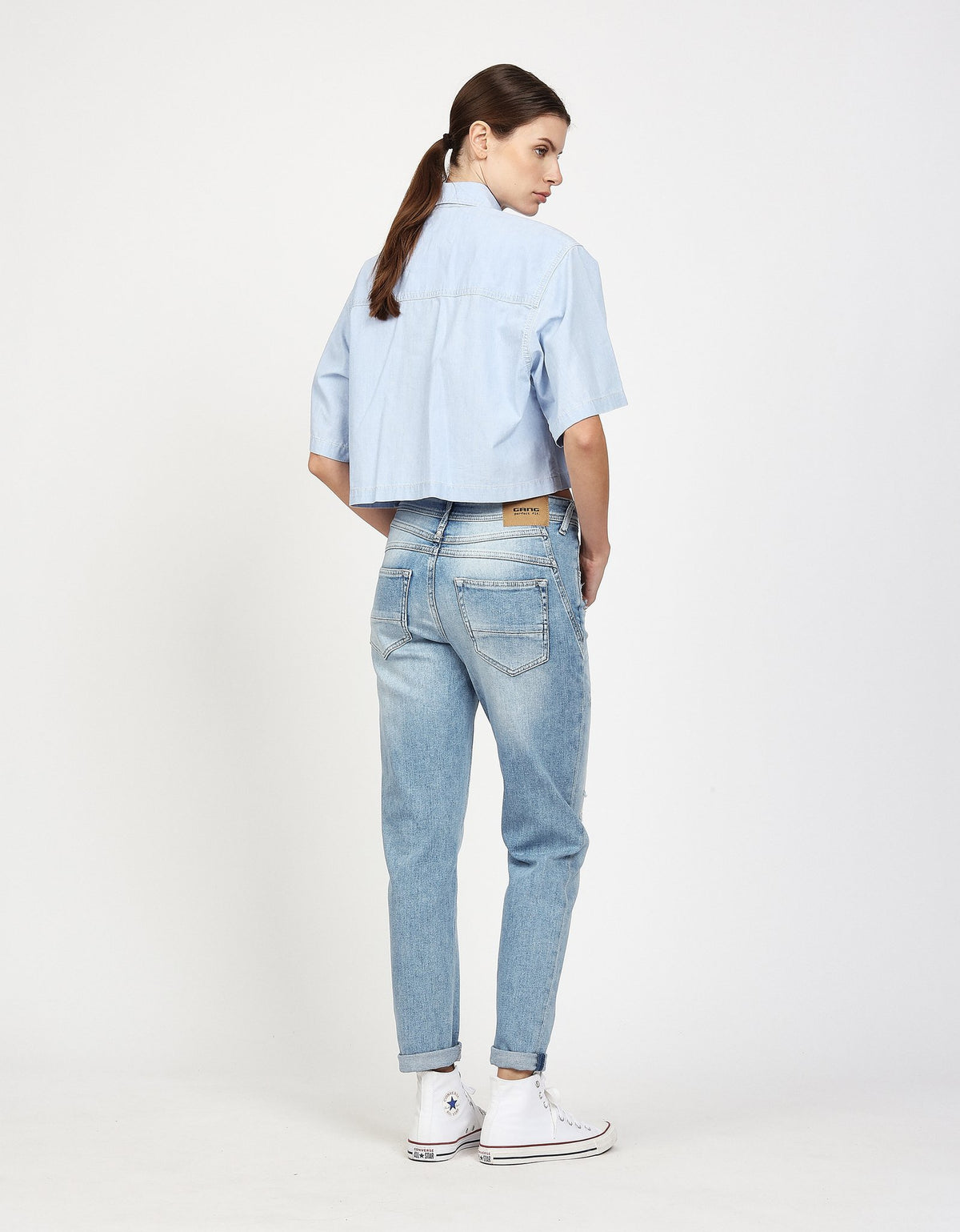 Gang Relaxed Fit Destroyed Soft Blue