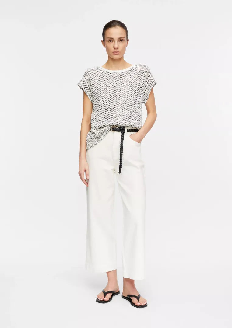 T-Shirt mit Strickmuster