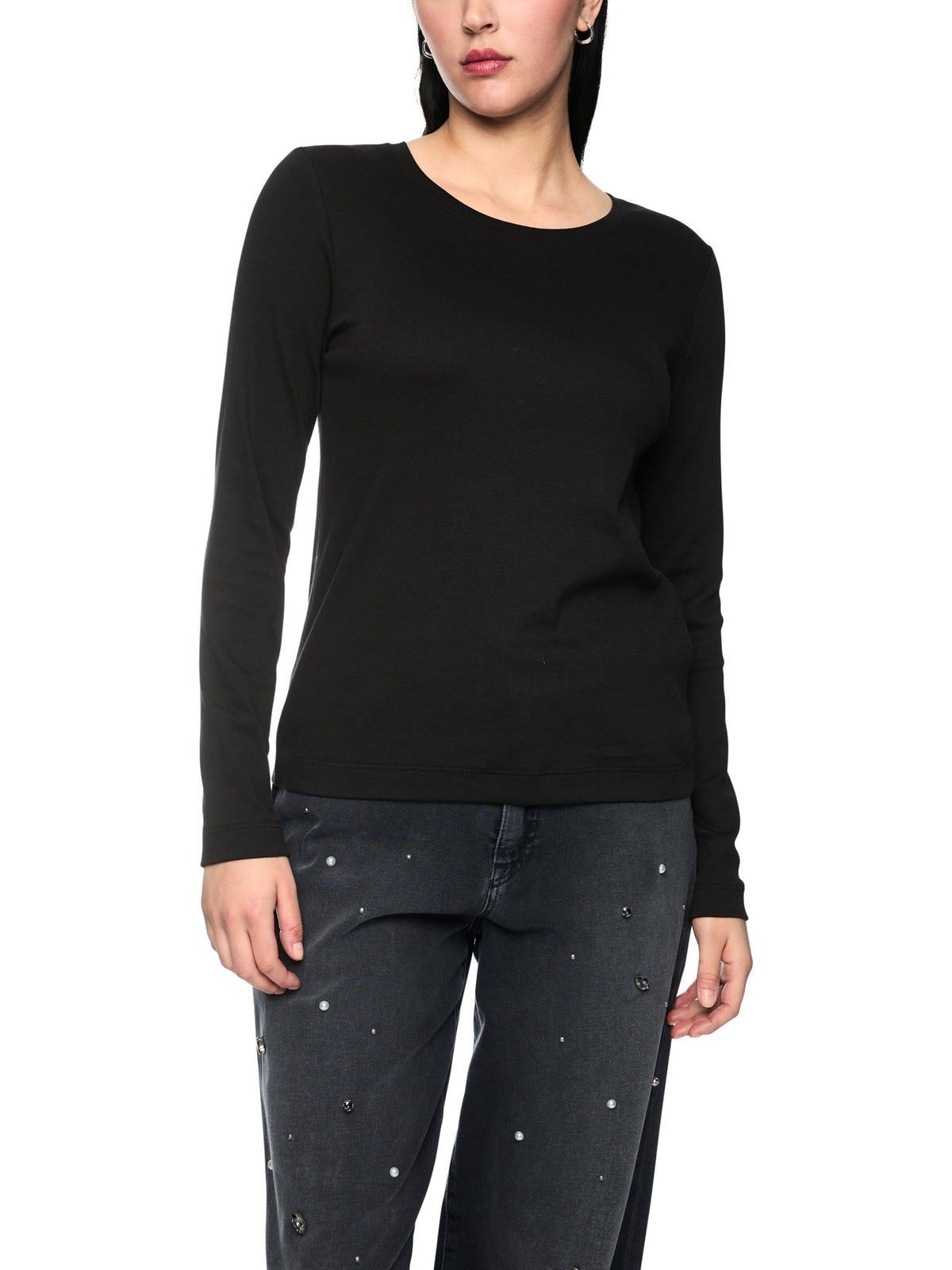 Longsleeve aus Rippstrick