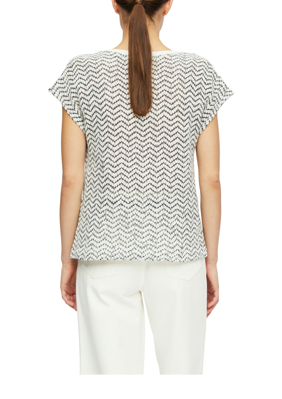 T-Shirt mit Strickmuster