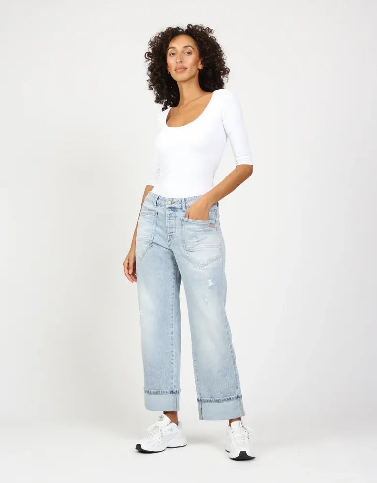 Gang Wide Leg Destroyed Lightblue