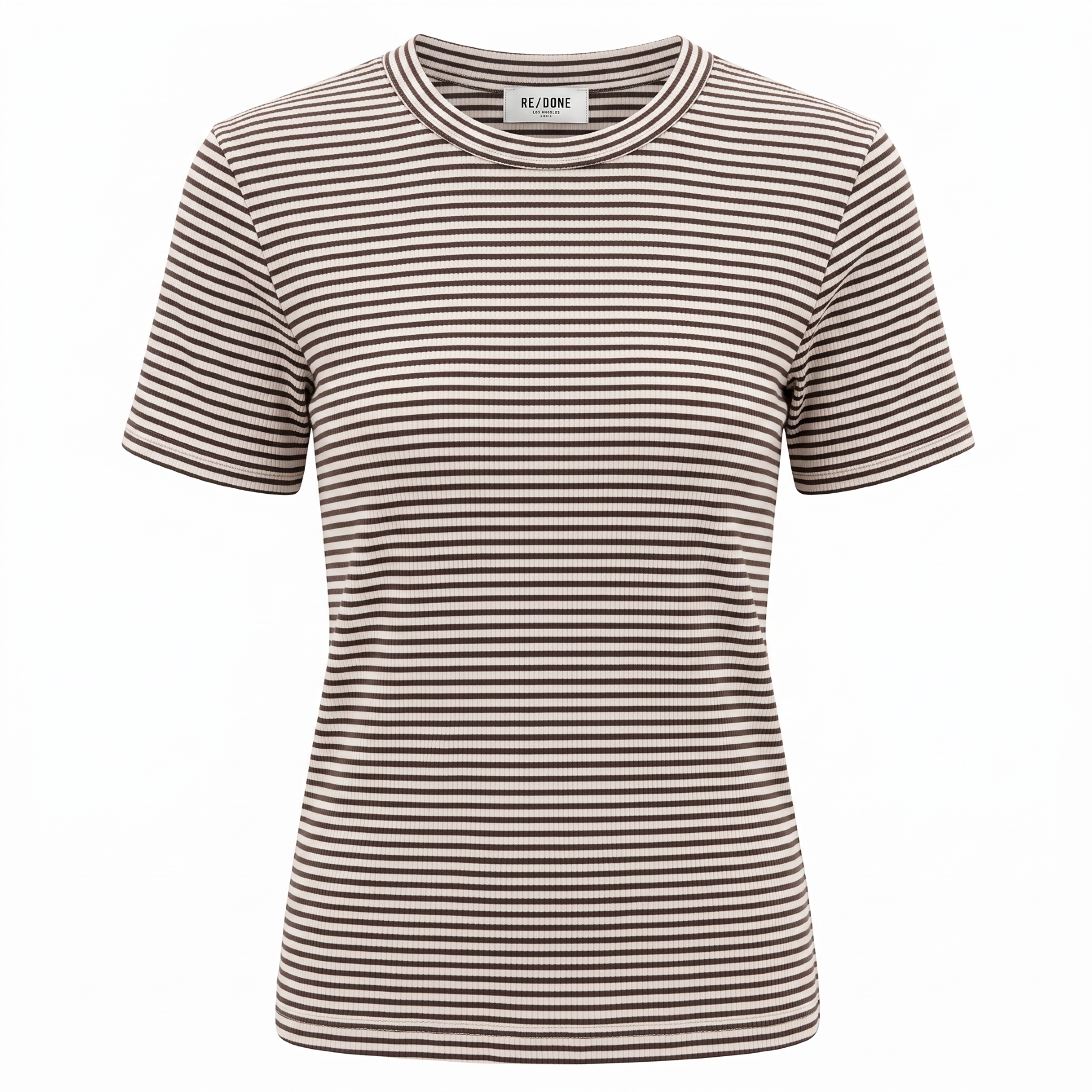 T-Shirt mit Rippstrick