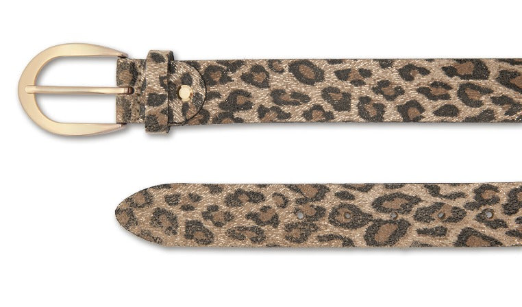 Ledergürtel im Leopardenlook