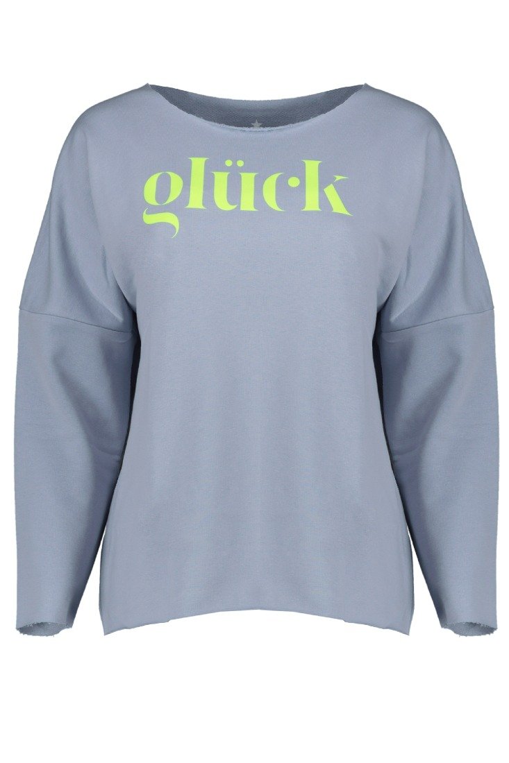 be famous Sweatshirts Serene Blue - Puffy Neon Yellow