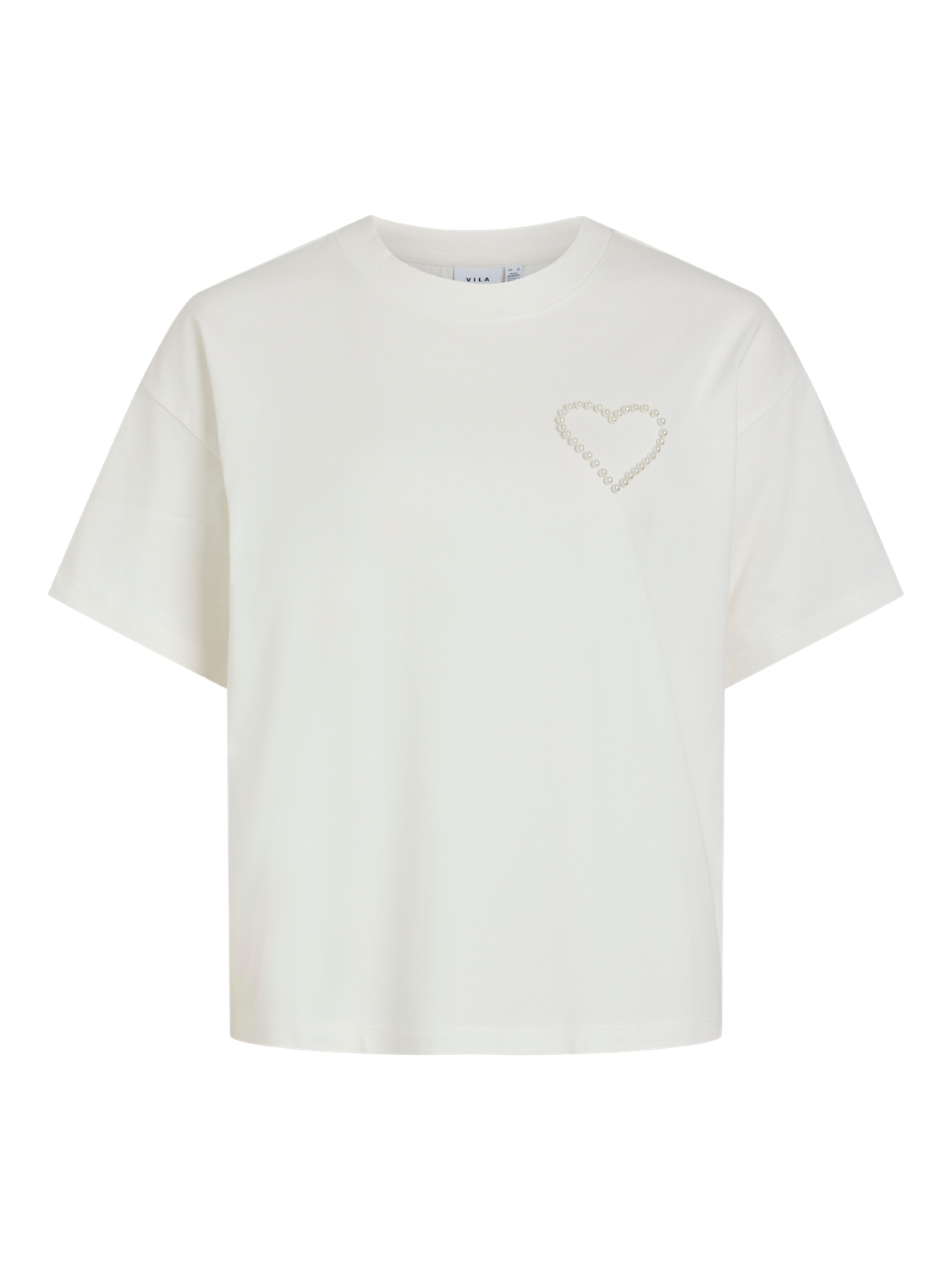 T-Shirt mit Perlenherz