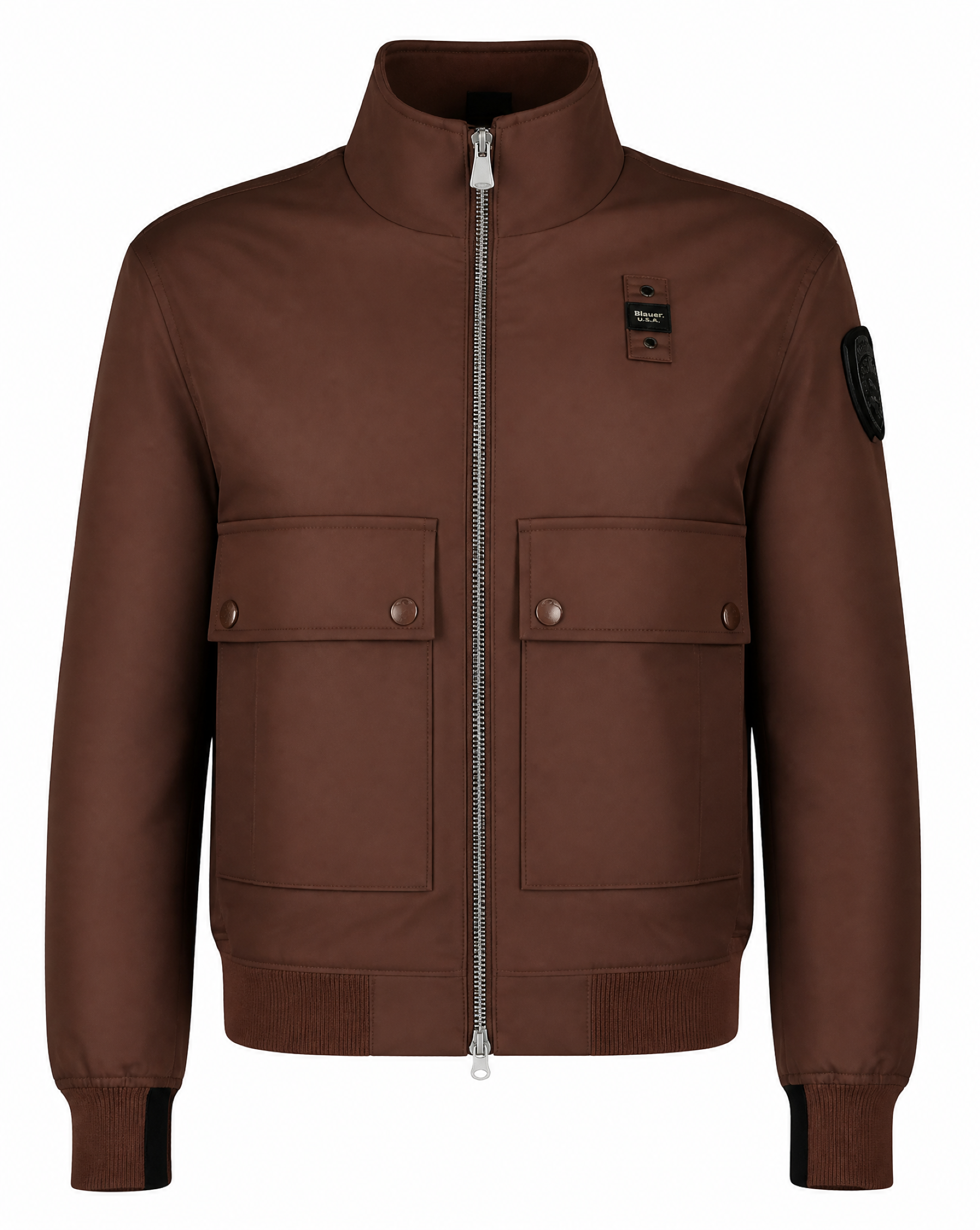 Blauer Bomberjacken Brown A