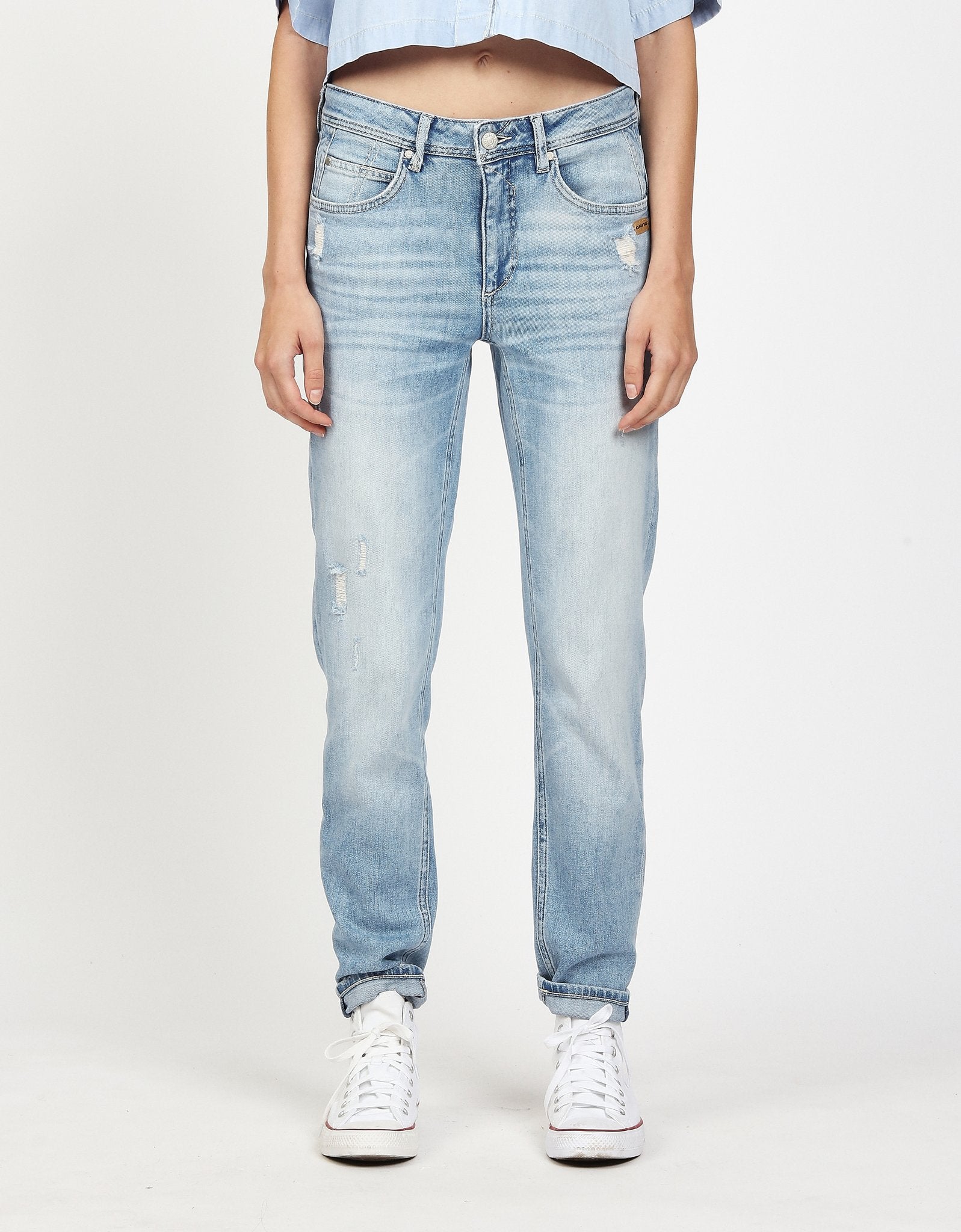Gang Relaxed Fit Destroyed Soft Blue