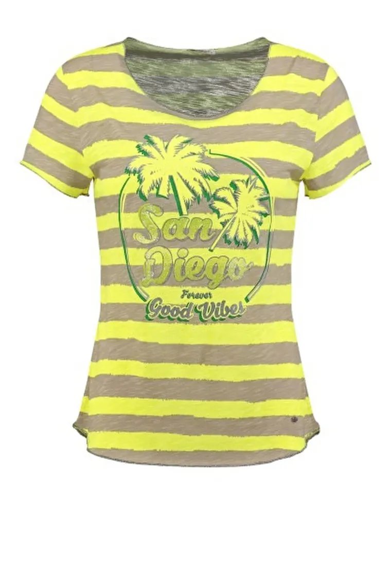 Key Largo T-Shirts Neon Yellow-Beige