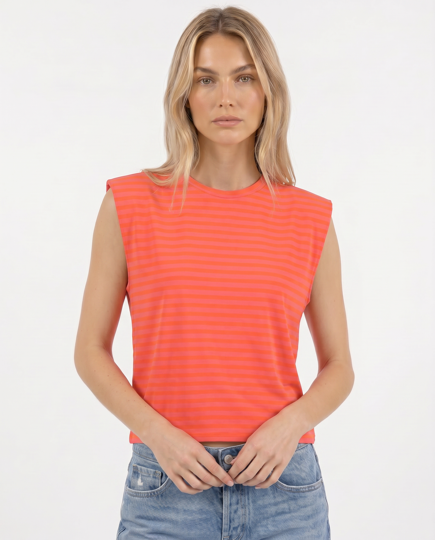 Sweat-Pullunder gestreift