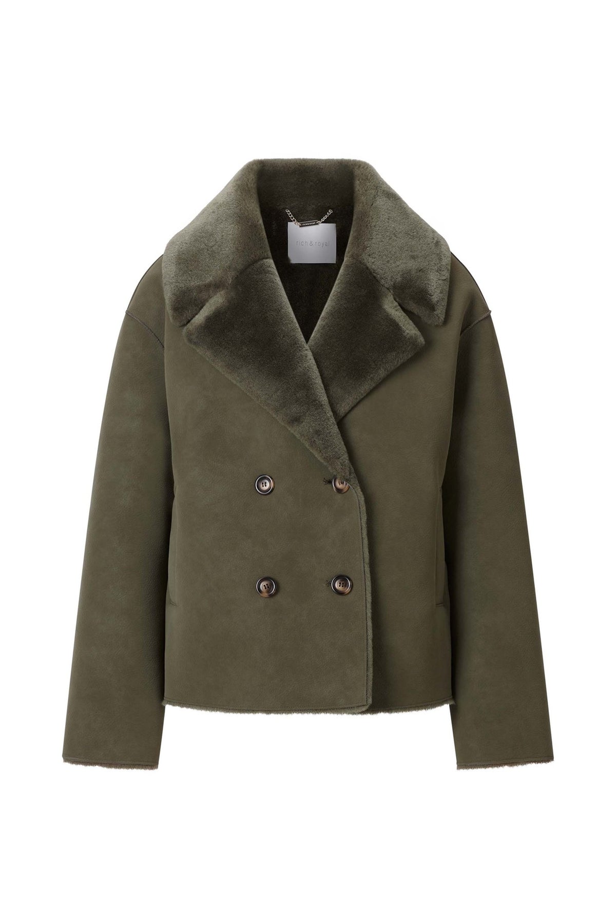 Jacke in Velours-Optik