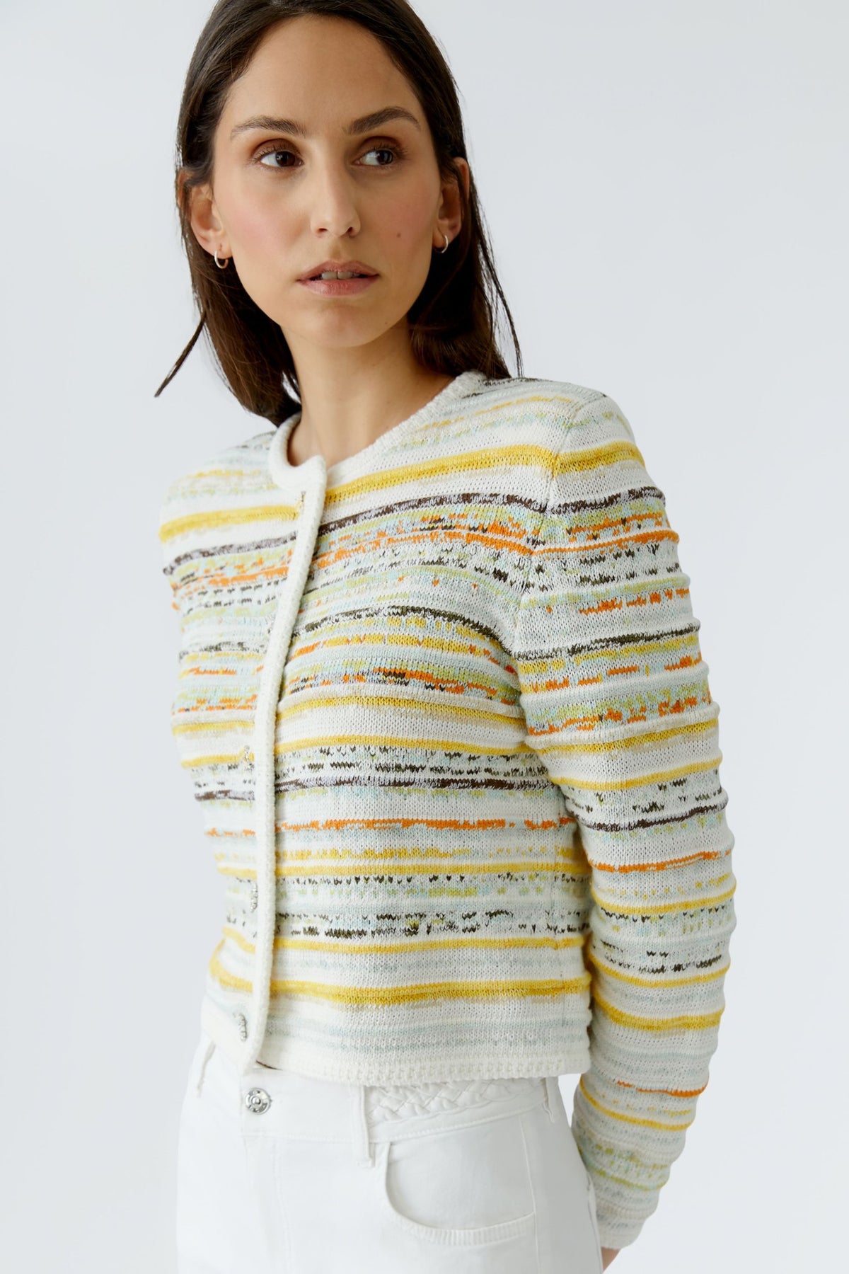 Strickjacke in Multicolor-Jacquard