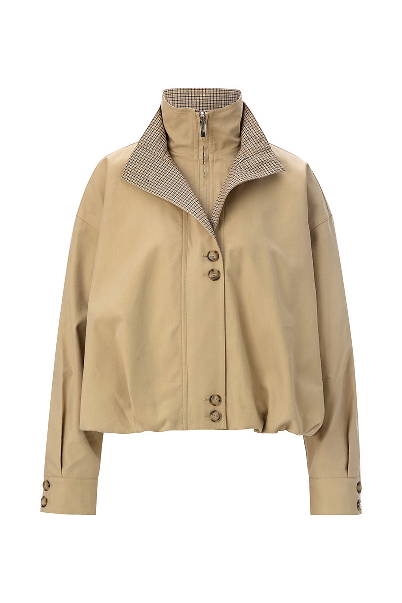 Wendejacke mit Stehkragen