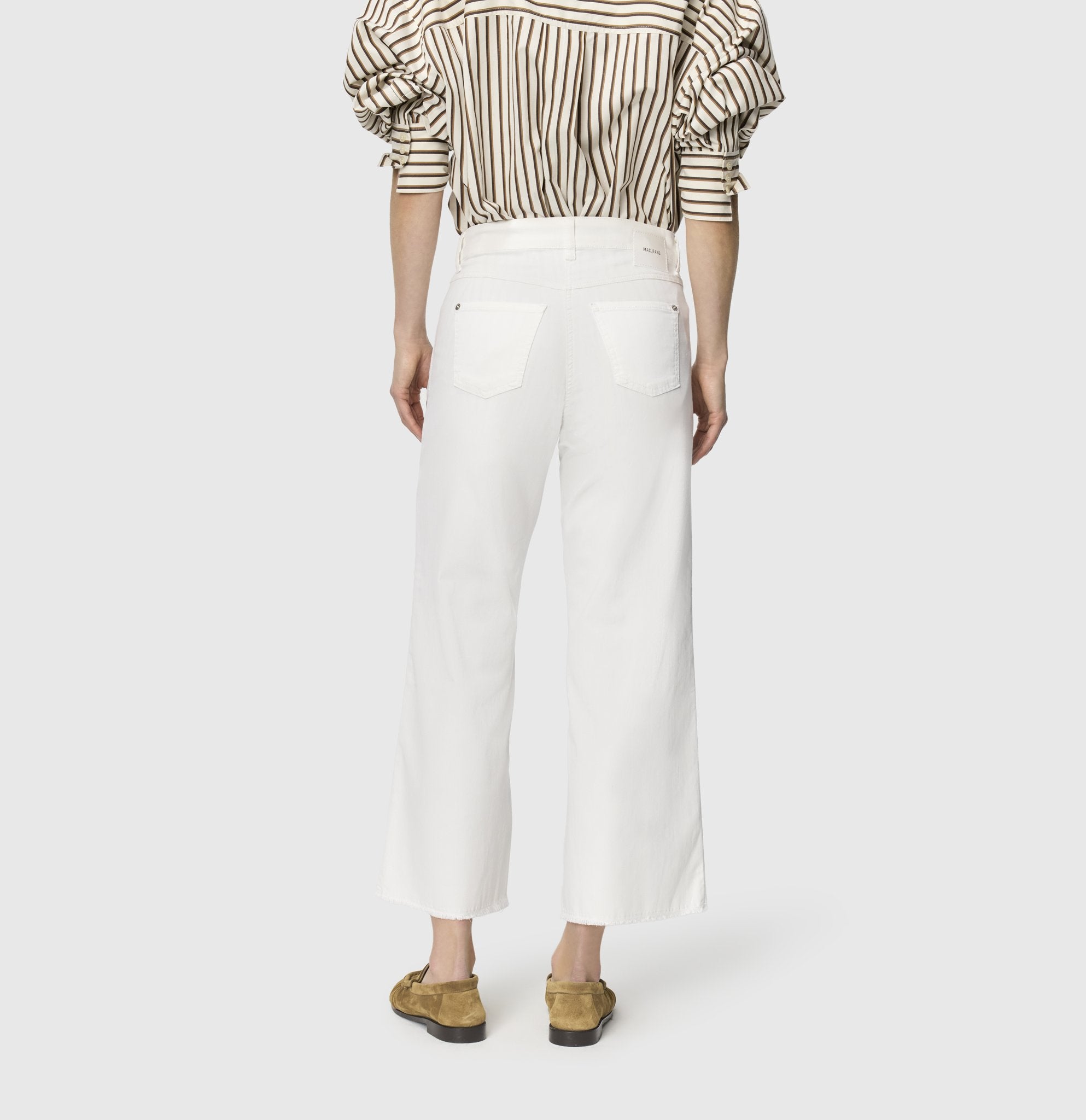 MAC Wide Leg White Denim