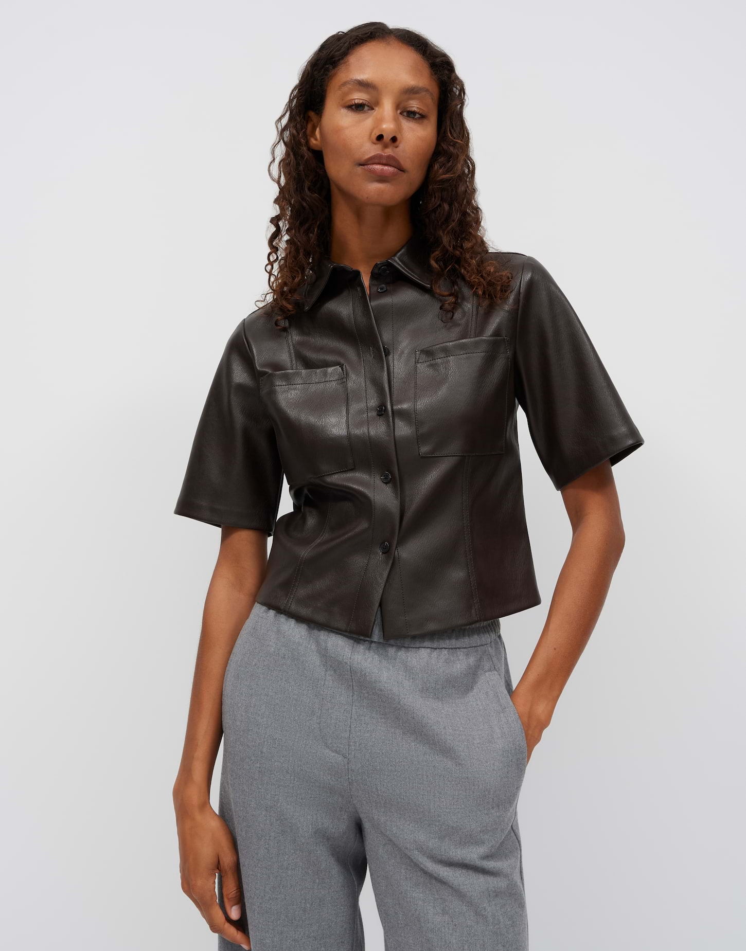 Lederimitatbluse Feleather
