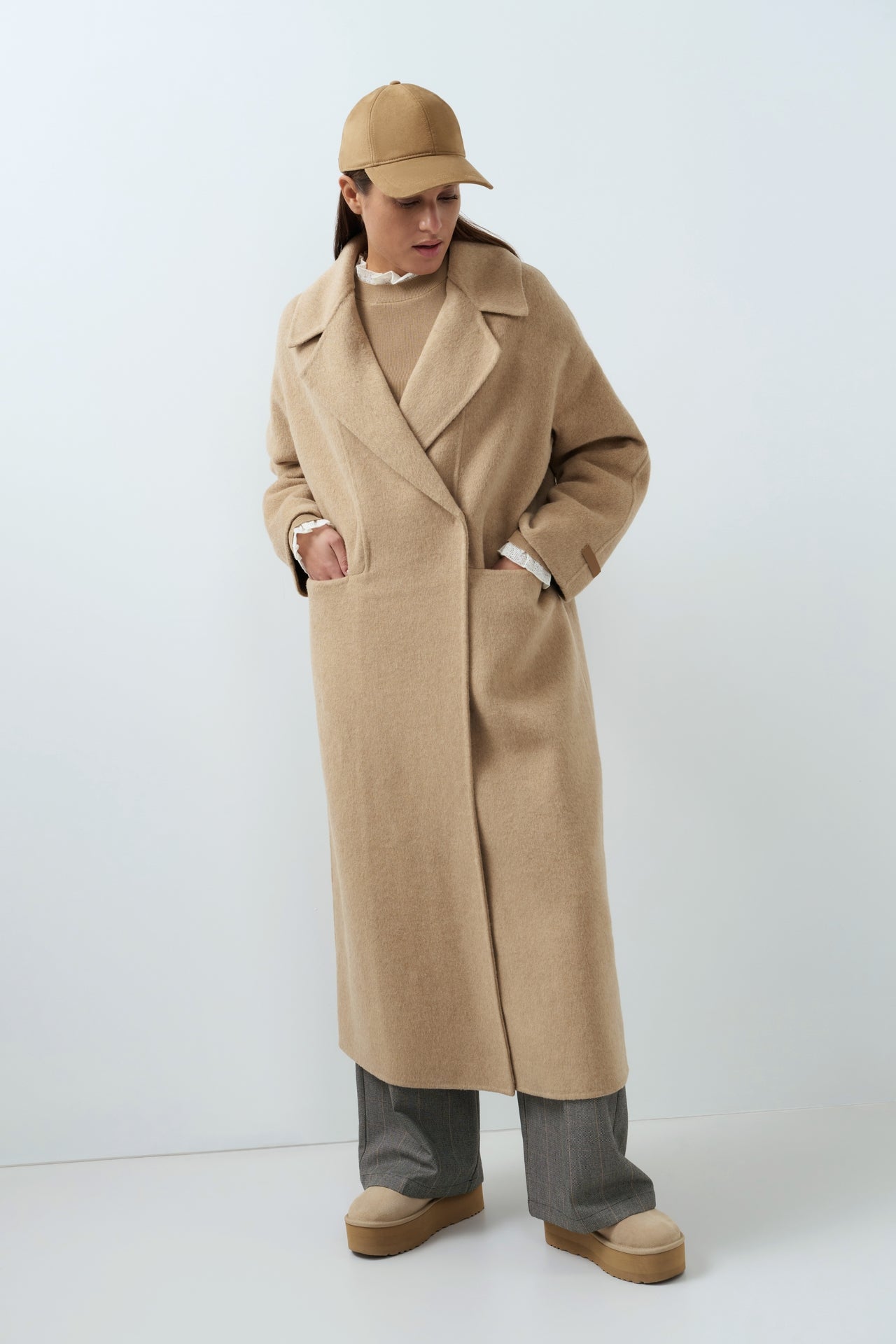 Oversize-Mantel aus Wollmischung