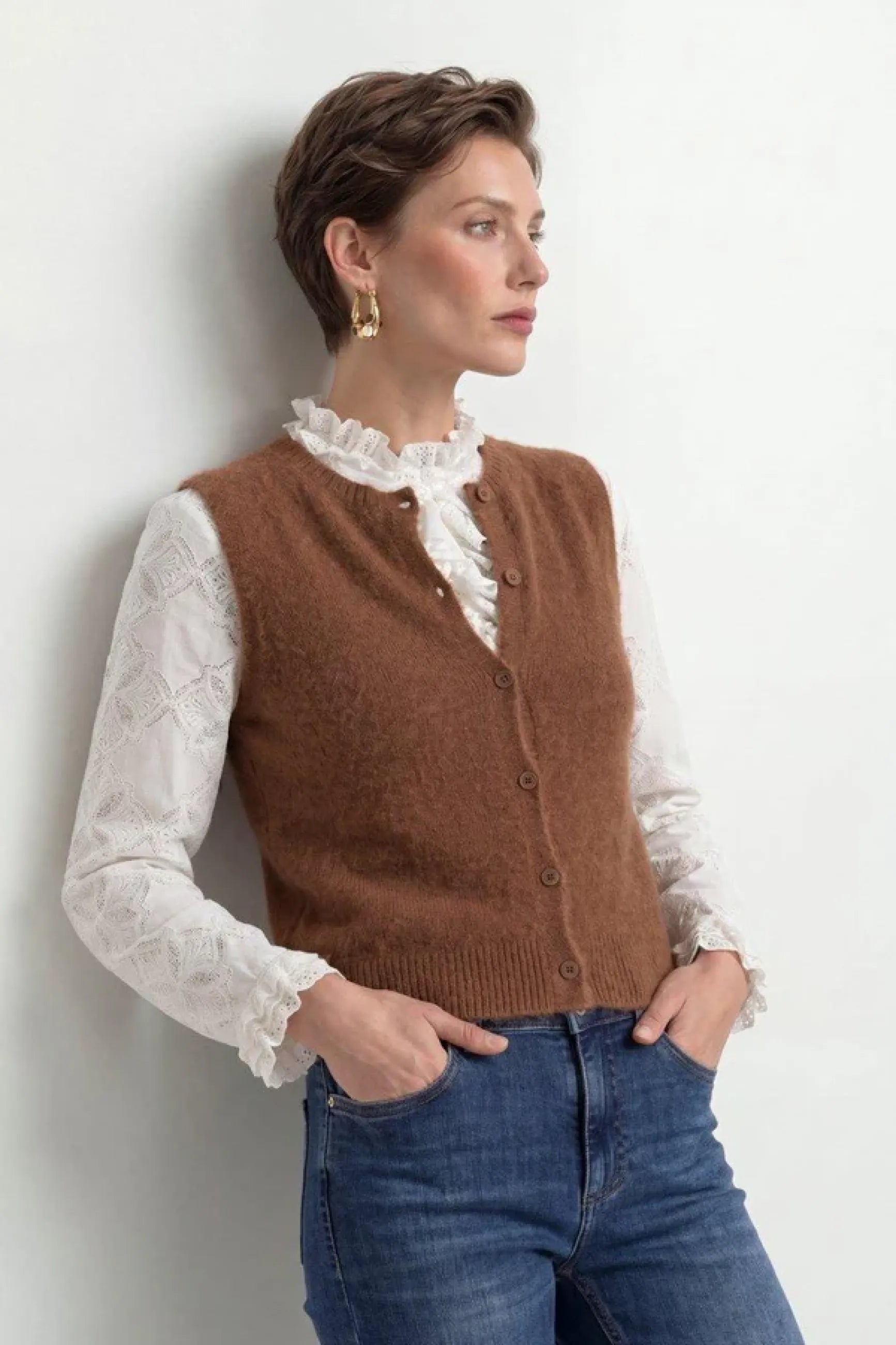 Bluse mit Rüschen