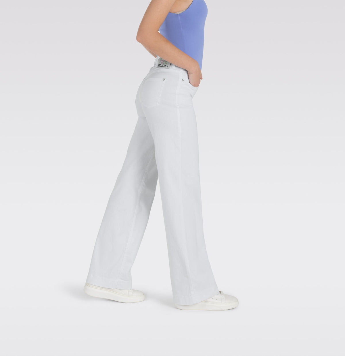 MAC Wide Leg White Denim