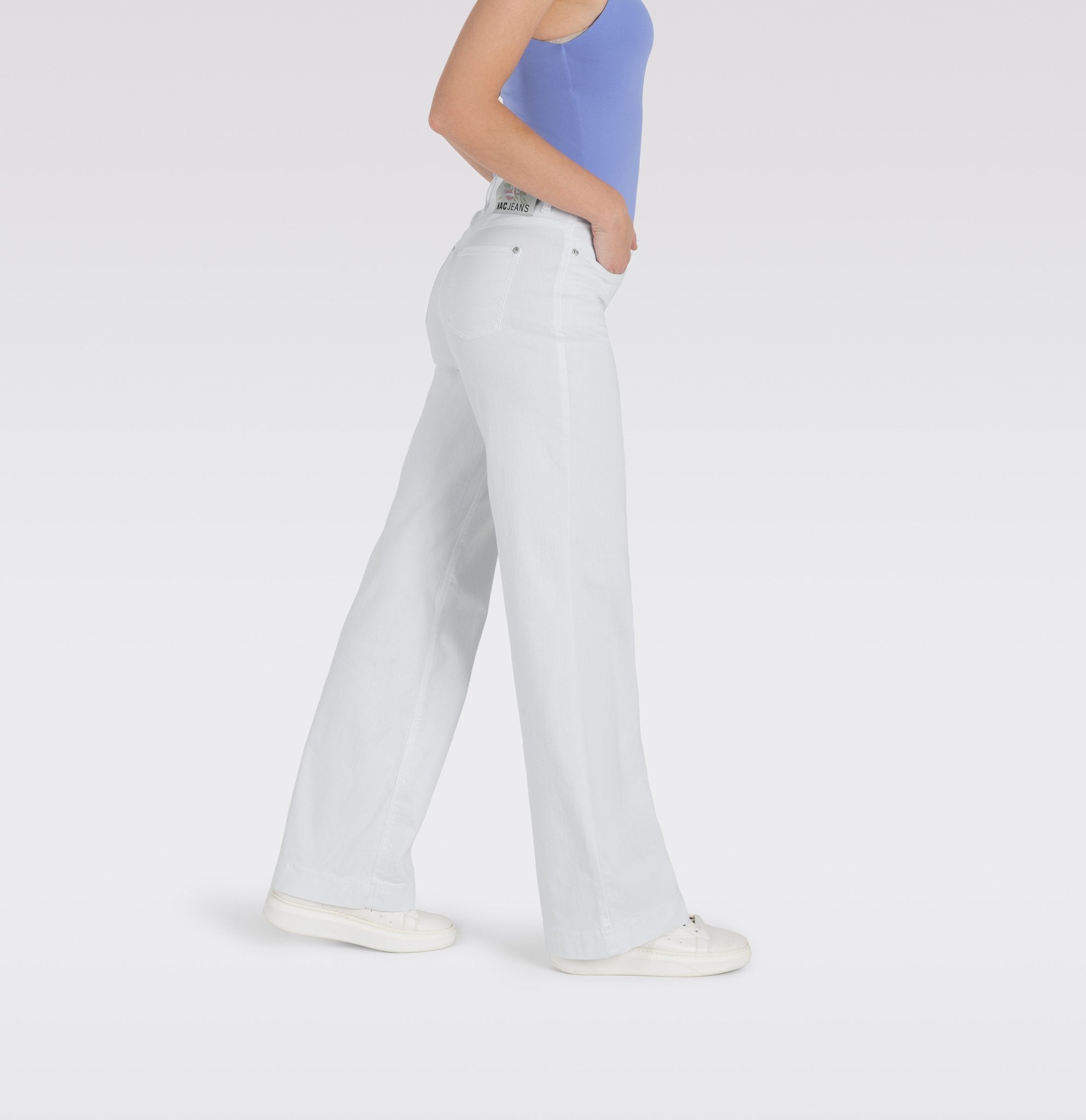 MAC Wide Leg White Denim