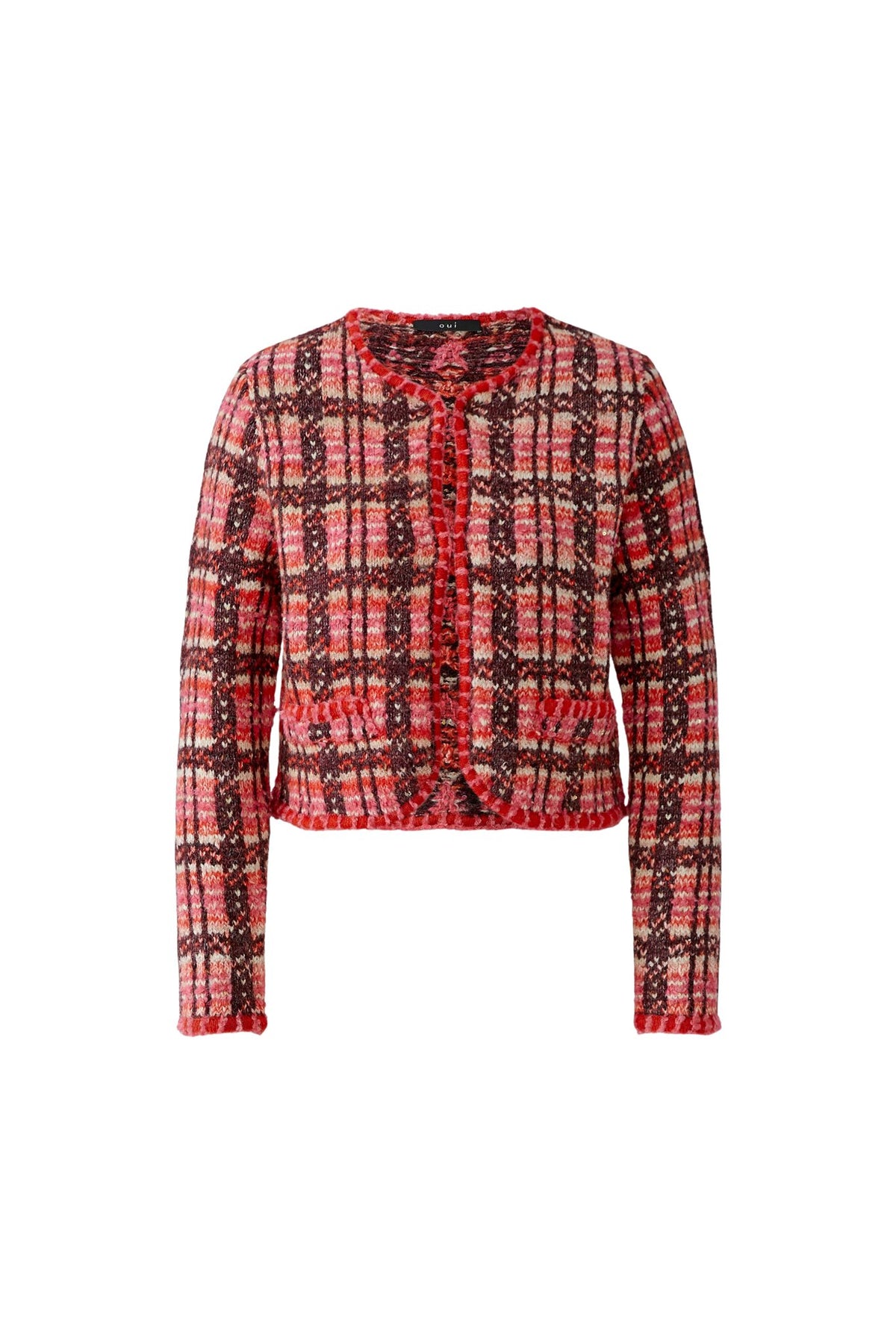 Strickjacke mit Glanzgarn