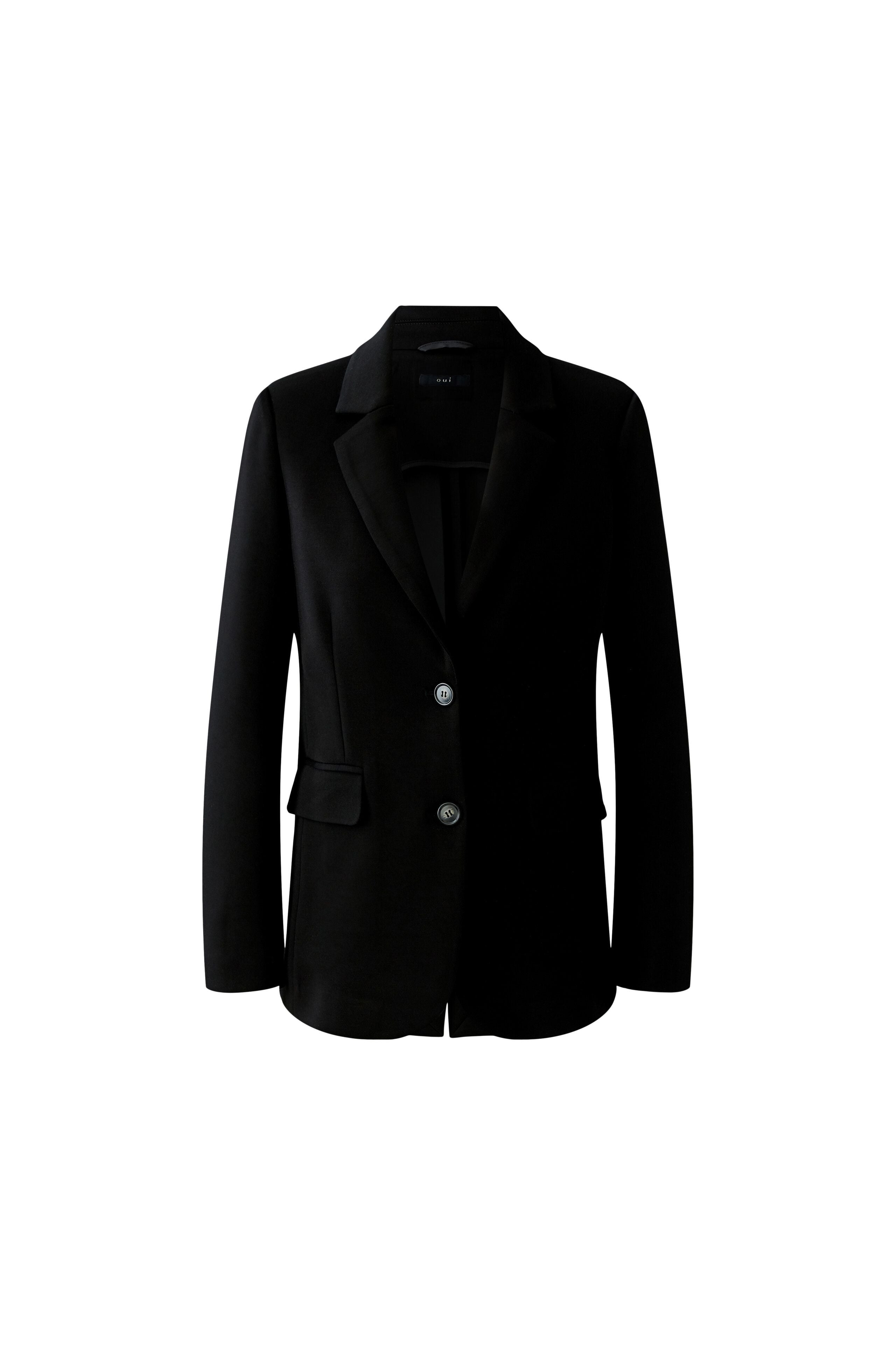 Blazer mit Schulterpolster und Pattentaschen