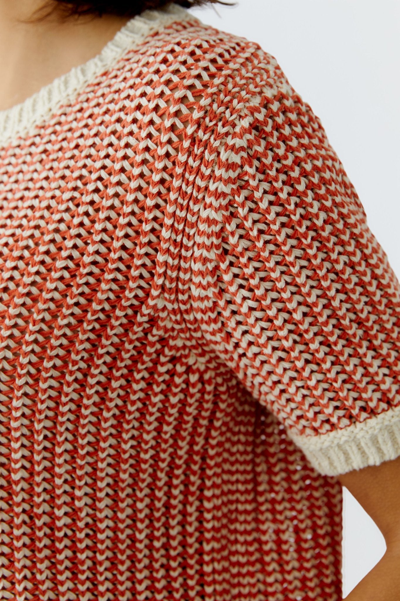 Oui Strickpullover Offwhite Aprico