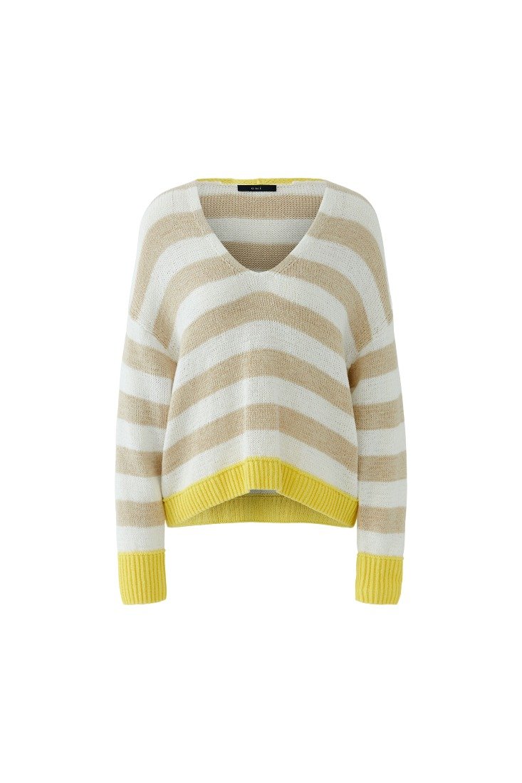Strickpullover mit Streifen