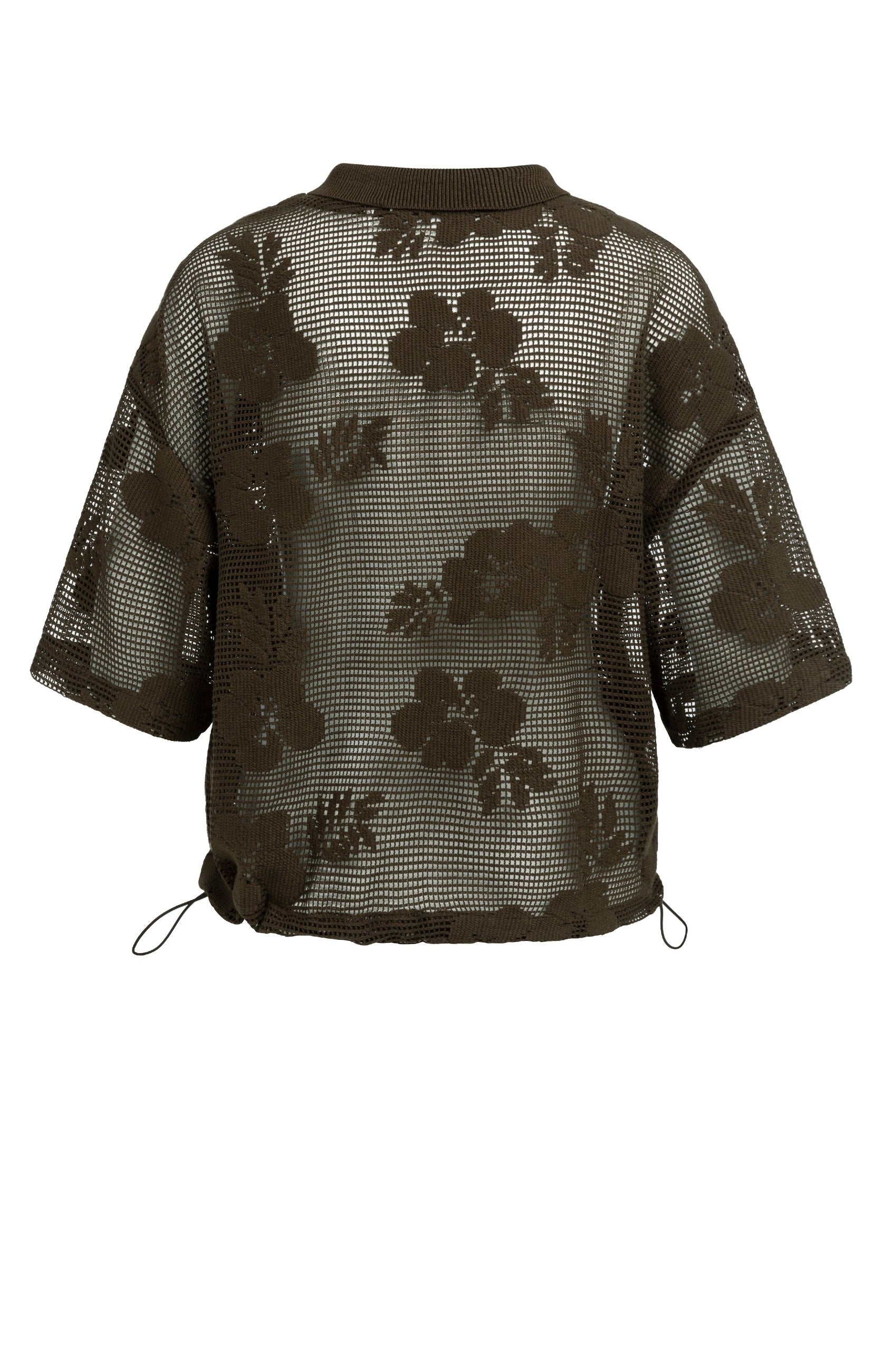 Häkeljacke mit Blumenmuster