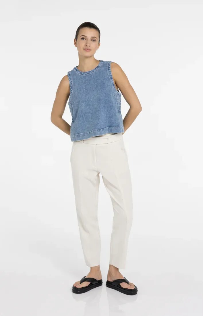 Jeanstop mit Ziernähten